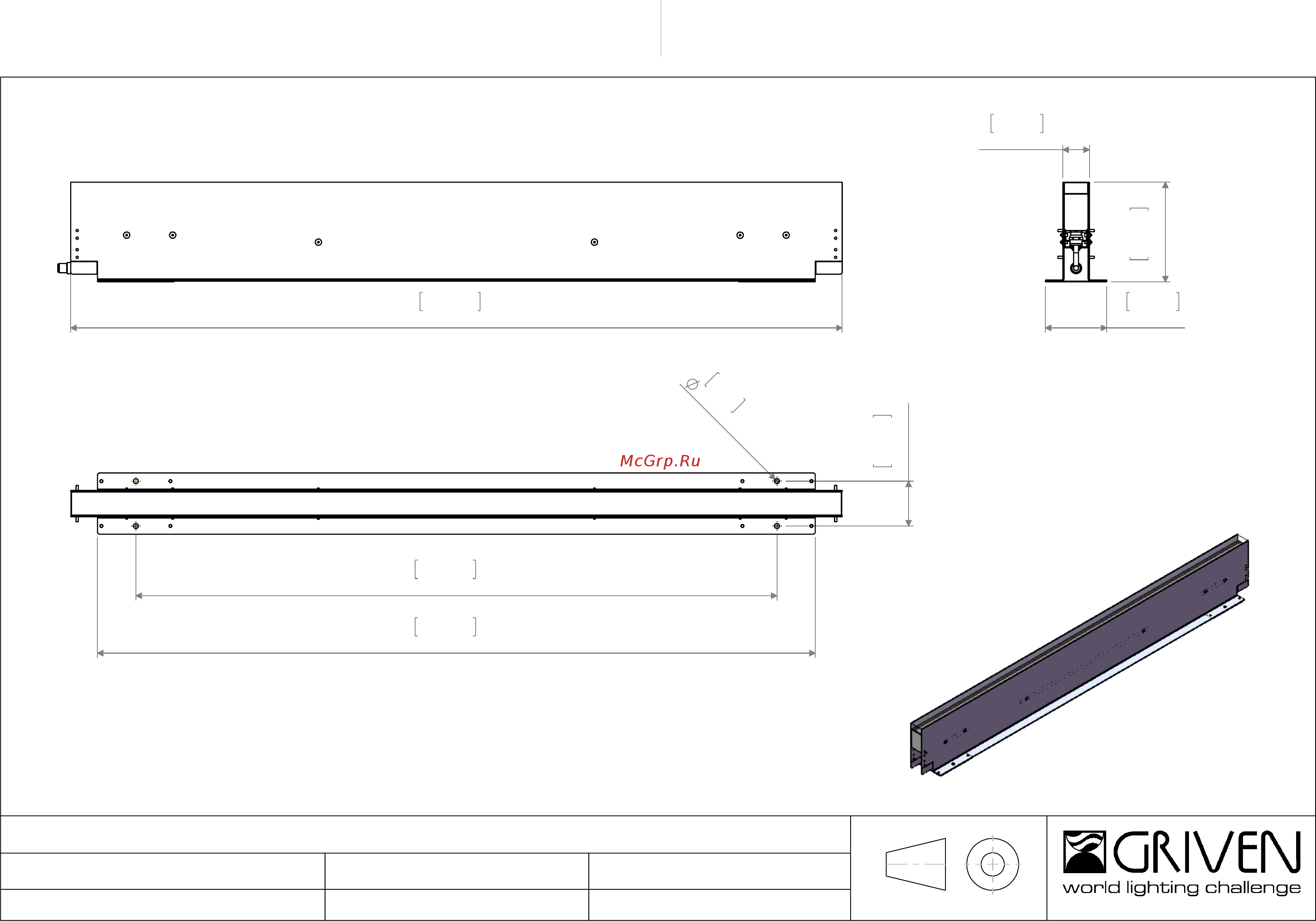Griven MOLED GRAPHIC 40 Чертеж с размерами Moled Graphic 40 онлайн