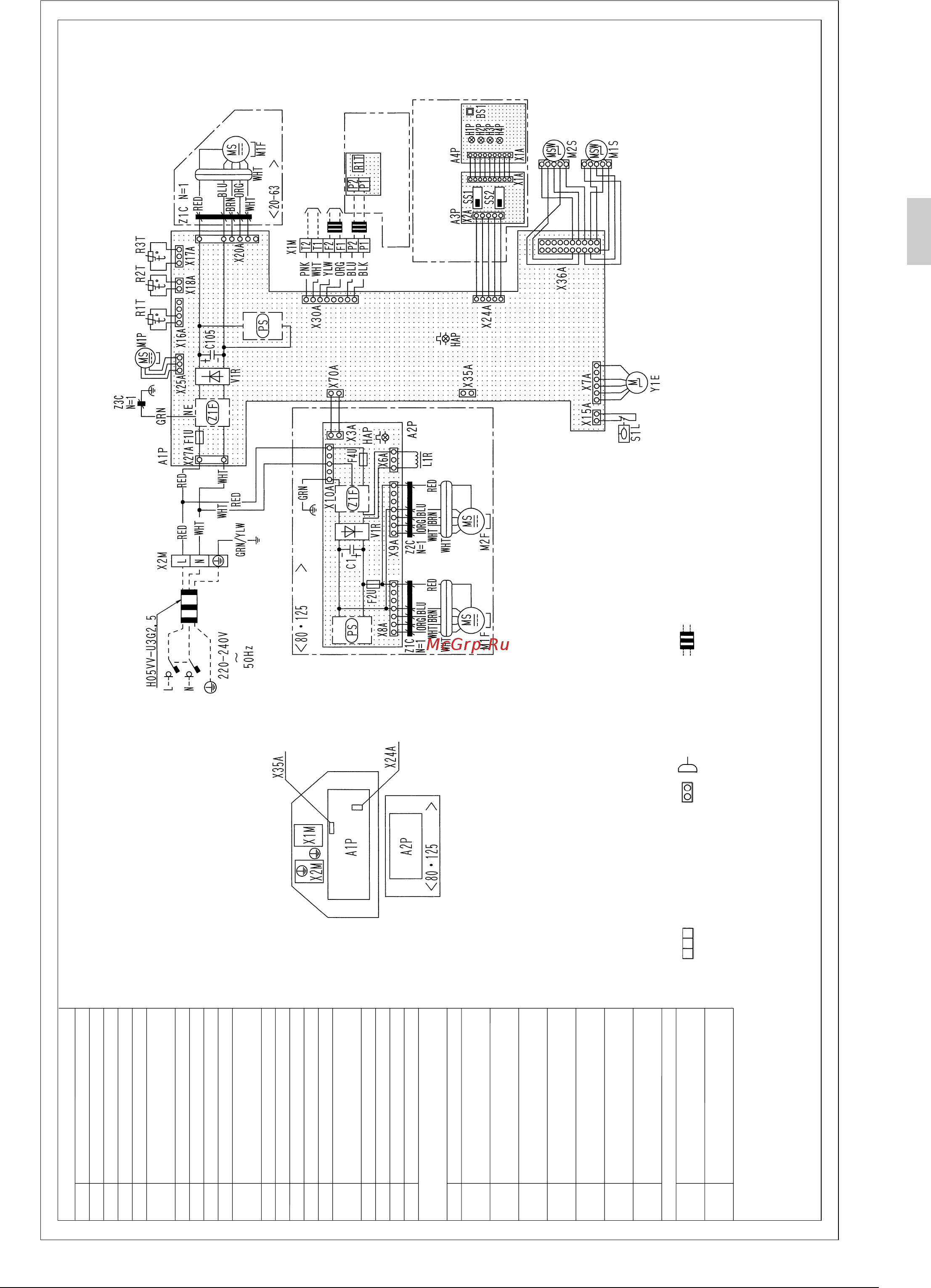 Daikin FXCQ125AVEB [29/30] Wiring diagram