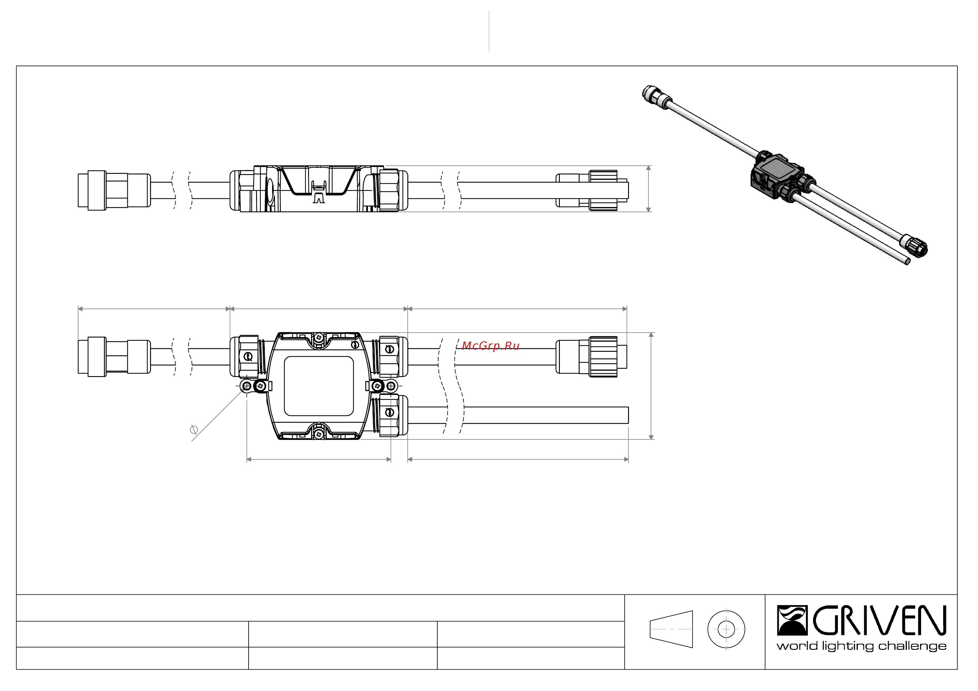 Griven PARADE GRAPHIC 20 Чертеж с размерами Repower Box онлайн
