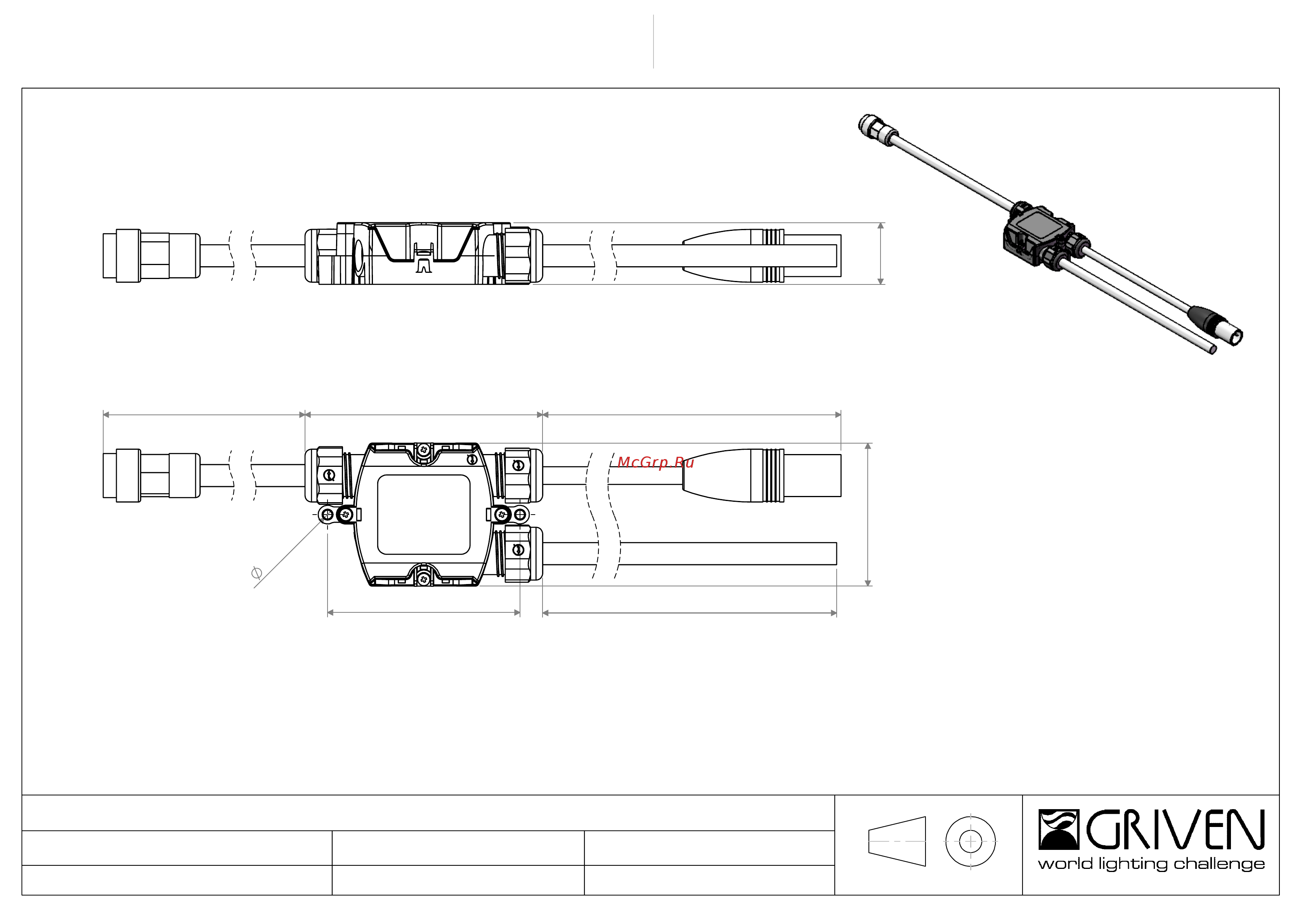 Griven PARADE GRAPHIC 40 RECESSED Чертеж с размерами Start Line Box онлайн
