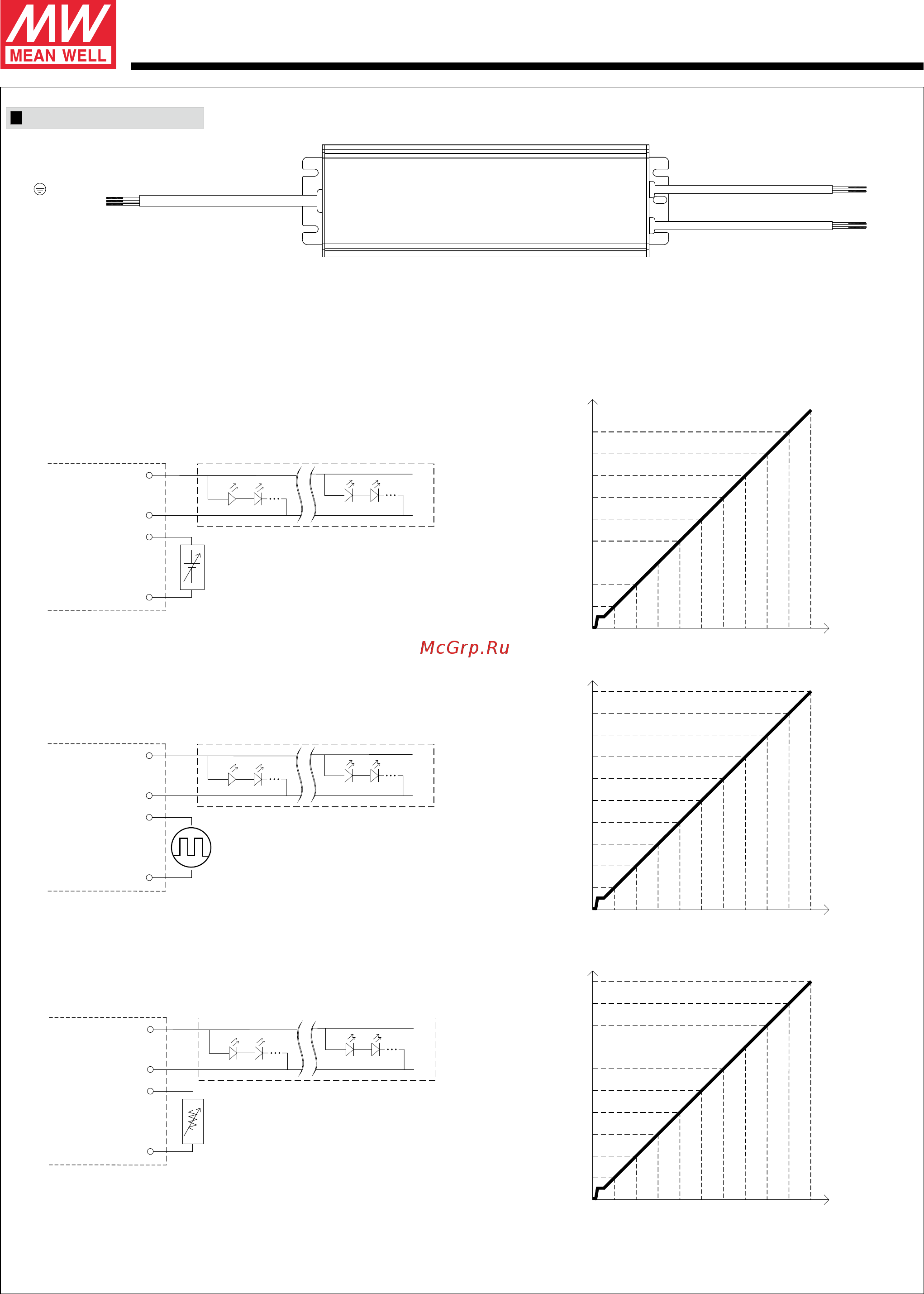 MEAN WELL HVGC-150-1400A [4/9] Do not connect dim to v