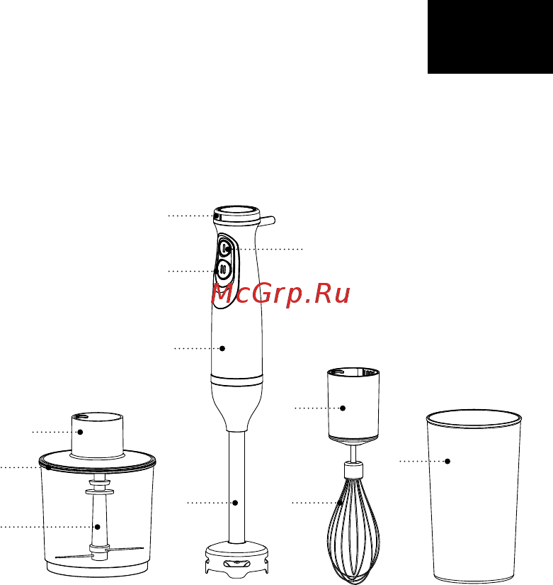 Brayer 800 Вт, лезвия из нержавеющей стали, 2 скорости, плавная регулировка, венчик, измельчитель 350 мл, стакан 700 мл BR1240 [2/21] Содержание