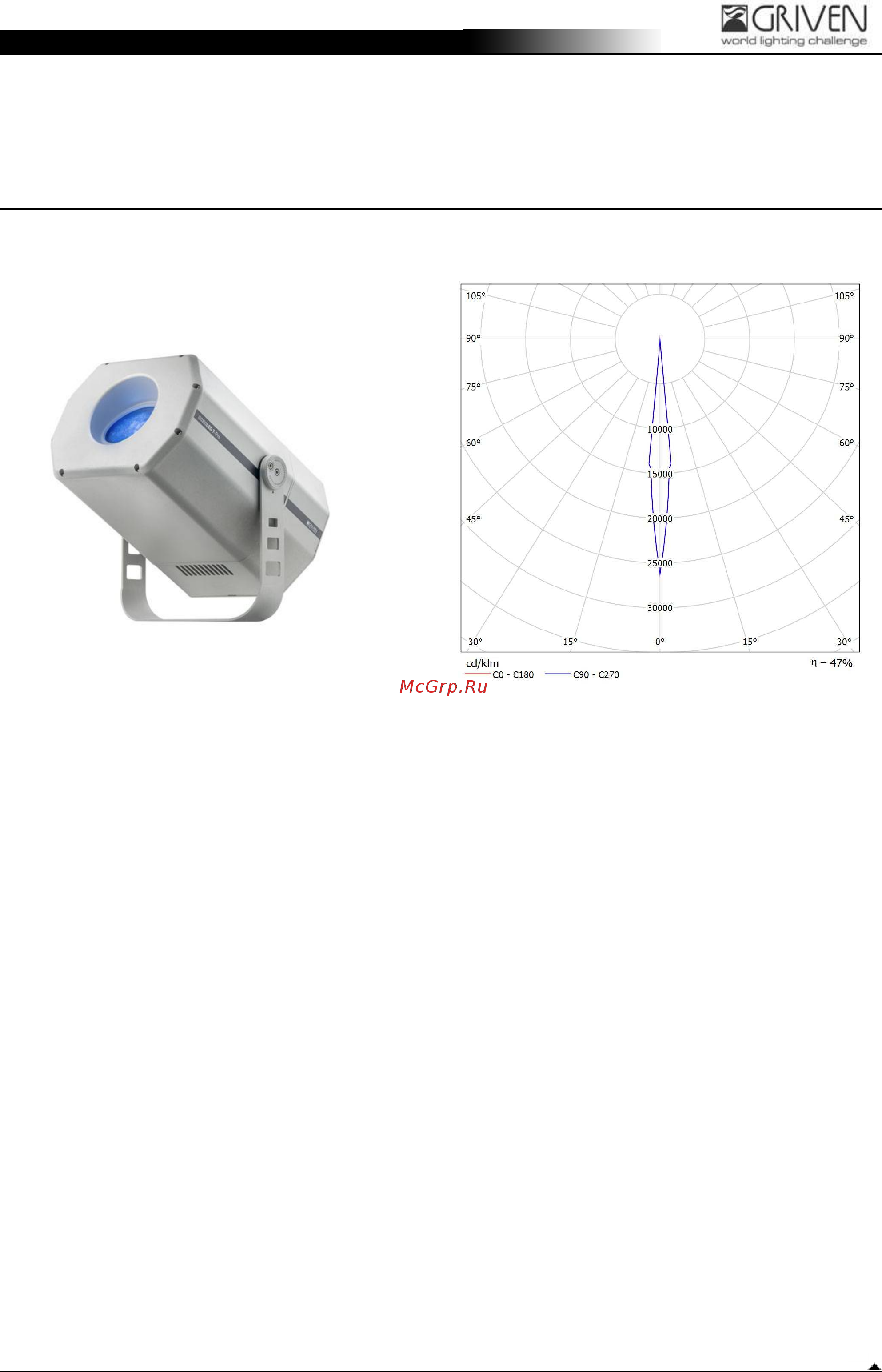 Griven GOBOLED 7-PRO [2/7] Luminaire data sheet