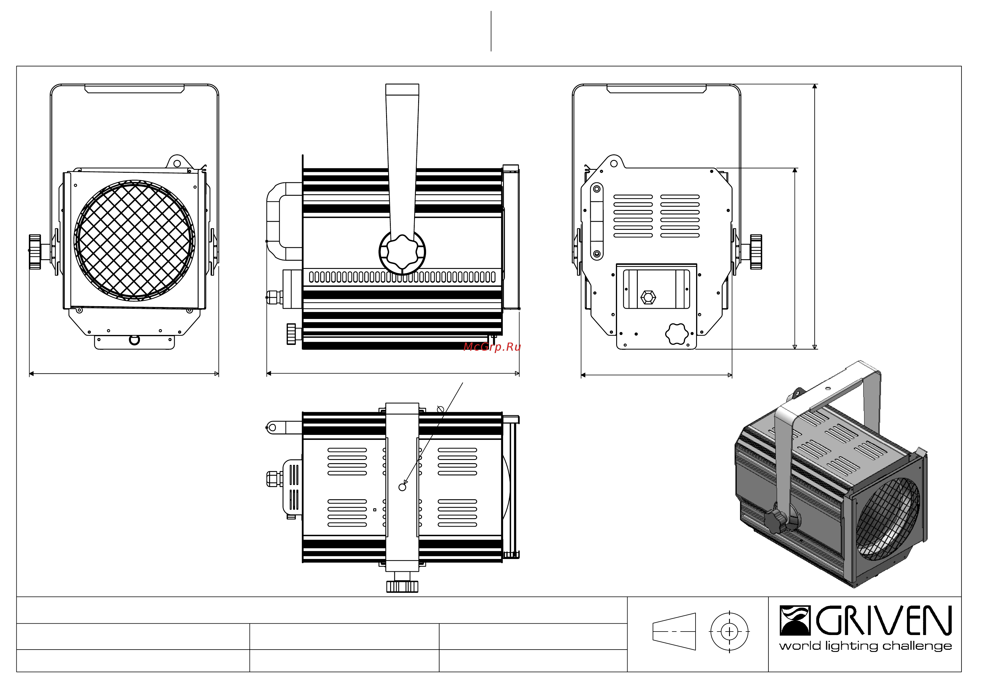 Griven ARCO 2000 Чертеж с размерами Arco PC онлайн
