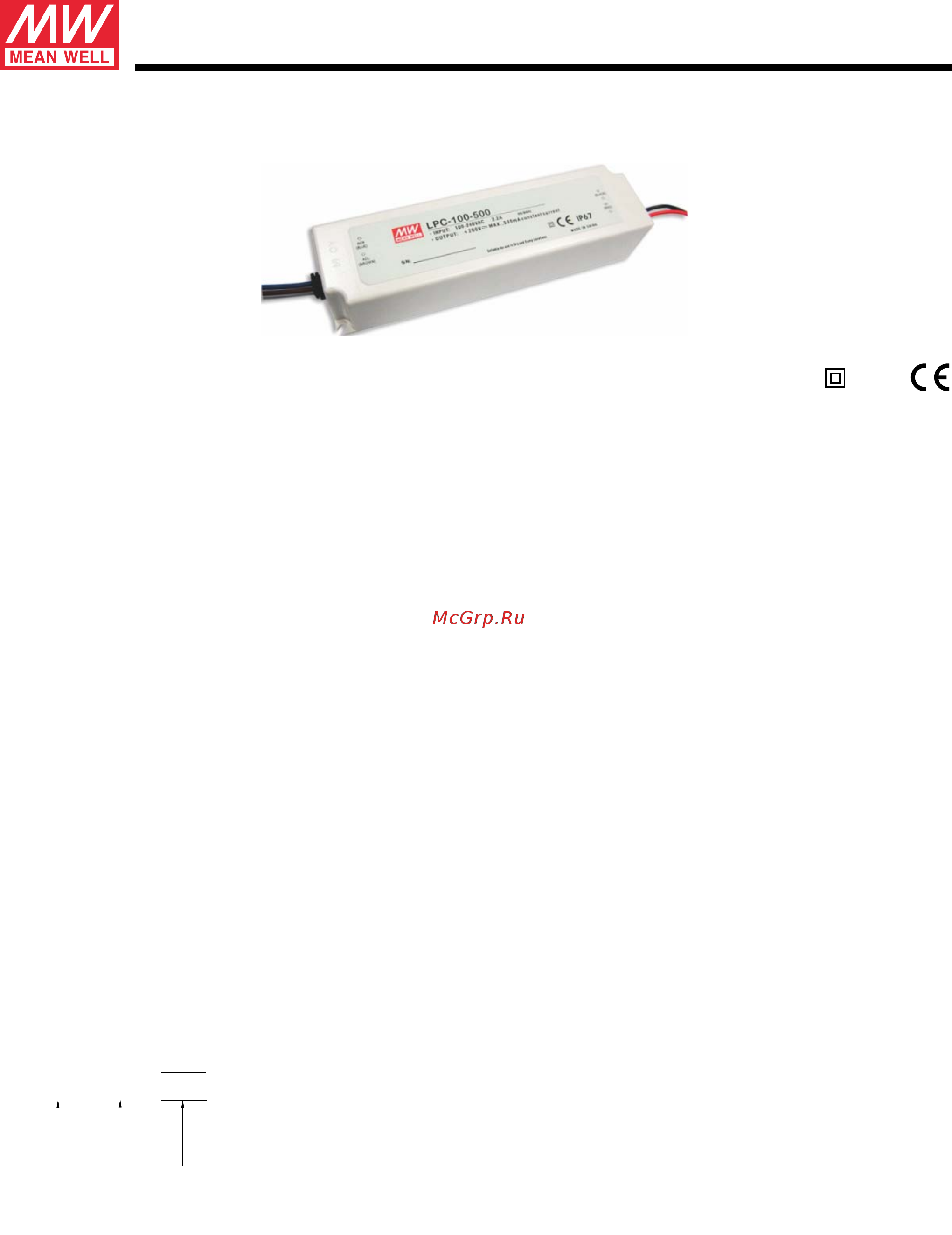 MEAN WELL LPC-100-350 Datasheet онлайн