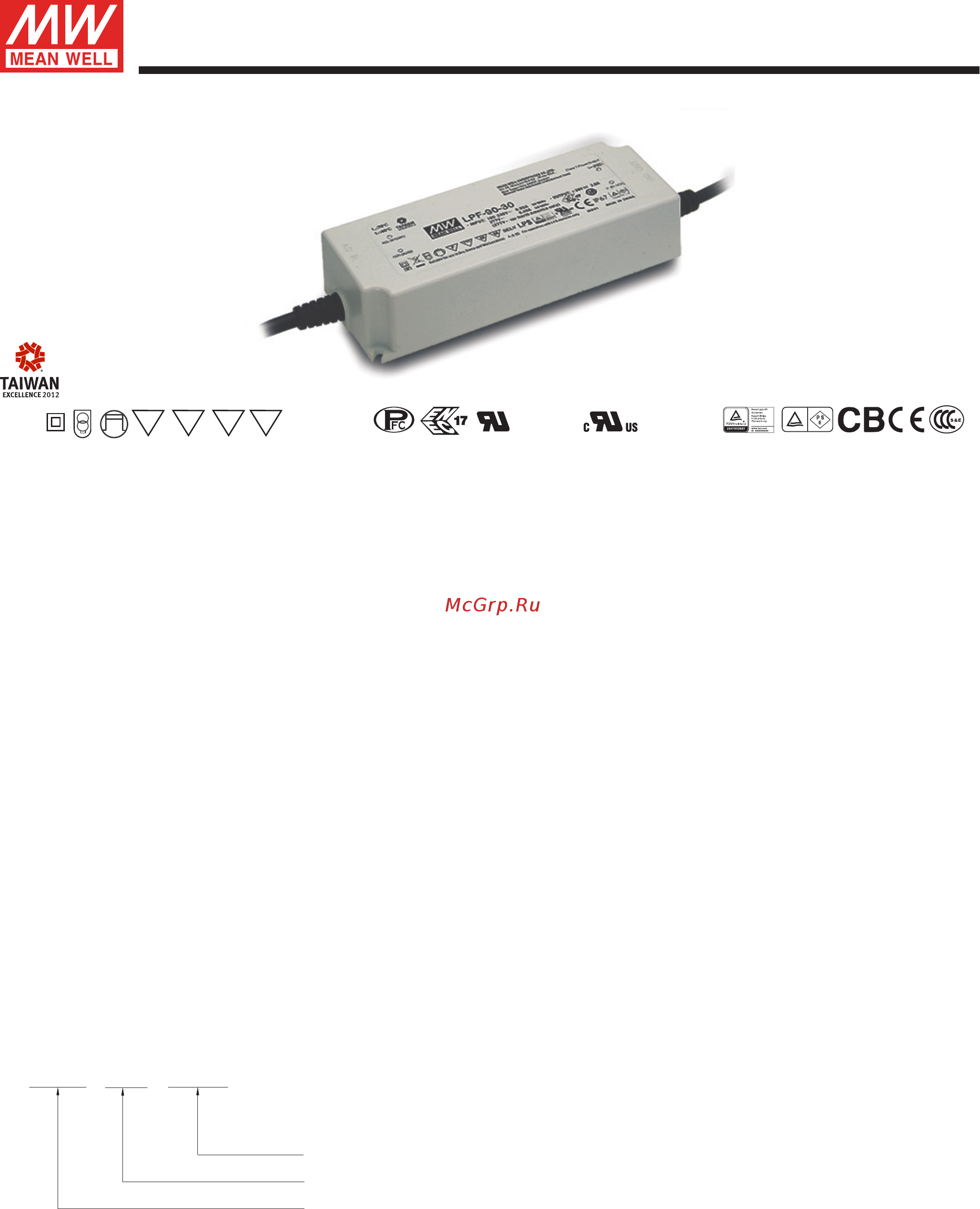 MEAN WELL LPF-90-24 Datasheet онлайн