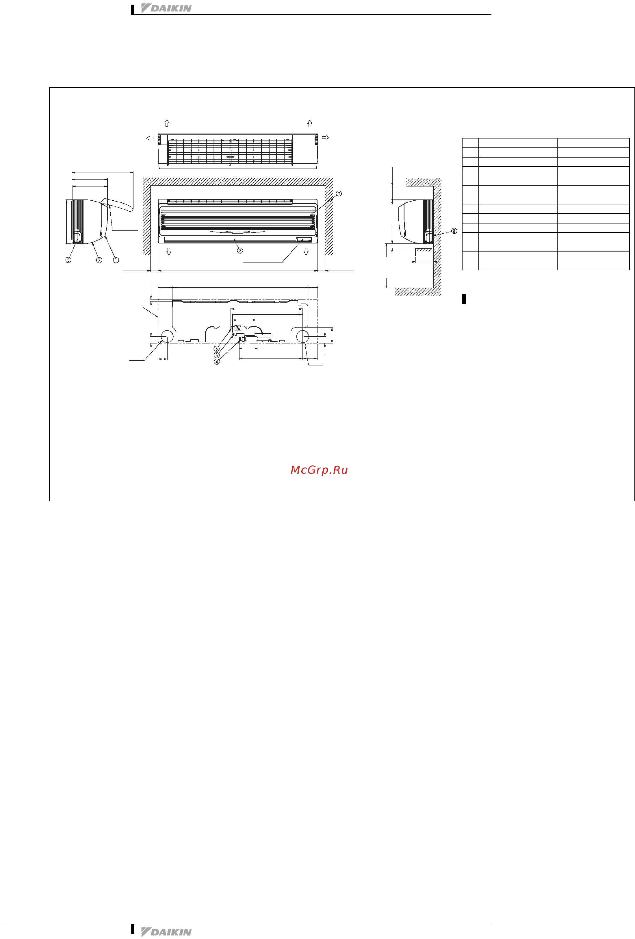 Daikin FXAQ63MV1 [11/18] Чертеж в масштабе и центр тяжести
