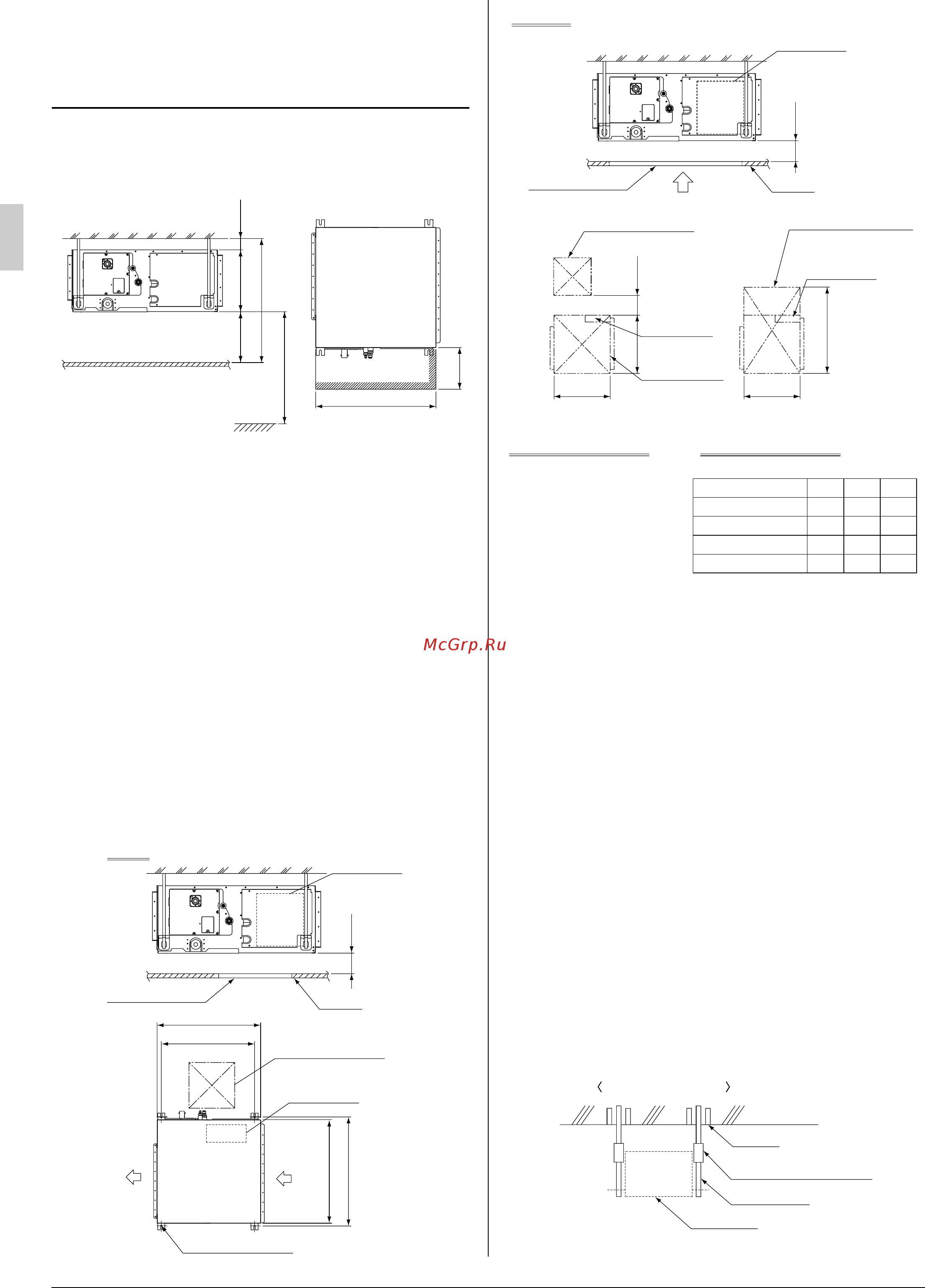 Daikin FXMQ100PVET [6/17] Use hole in anchors if the hanging bolts already exist otherwise use embedded inserts and embedded founda tion bolts so that they will withstand the weight of the unit adjust the distance to the ceiling surface in advance
