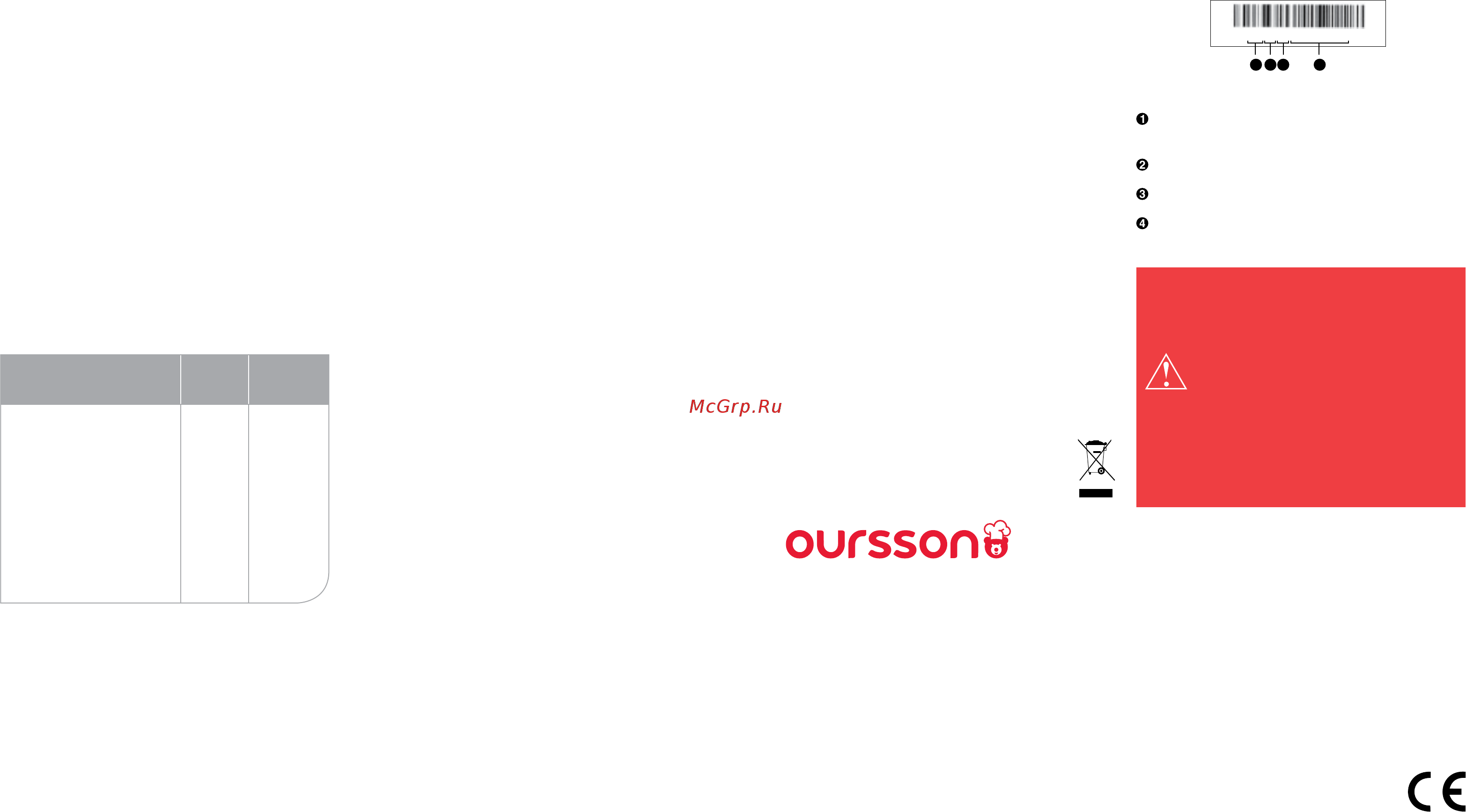 Oursson EK1752M/SP [8/23] Mantenimiento