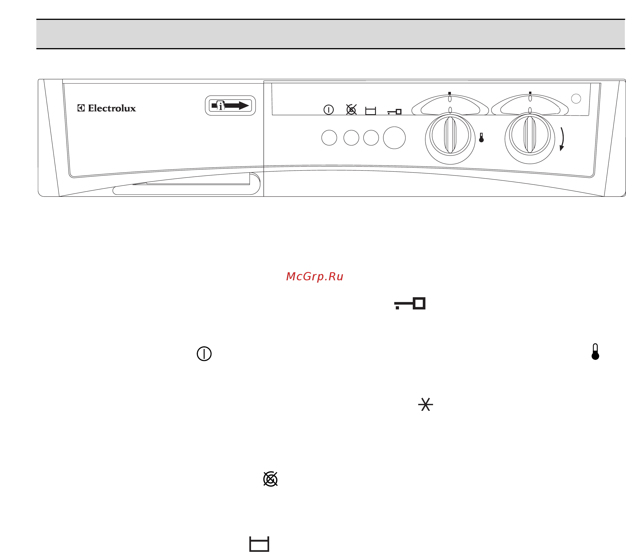 Electrolux EW 610 F [6/18] Opisanie paneli upravleniå