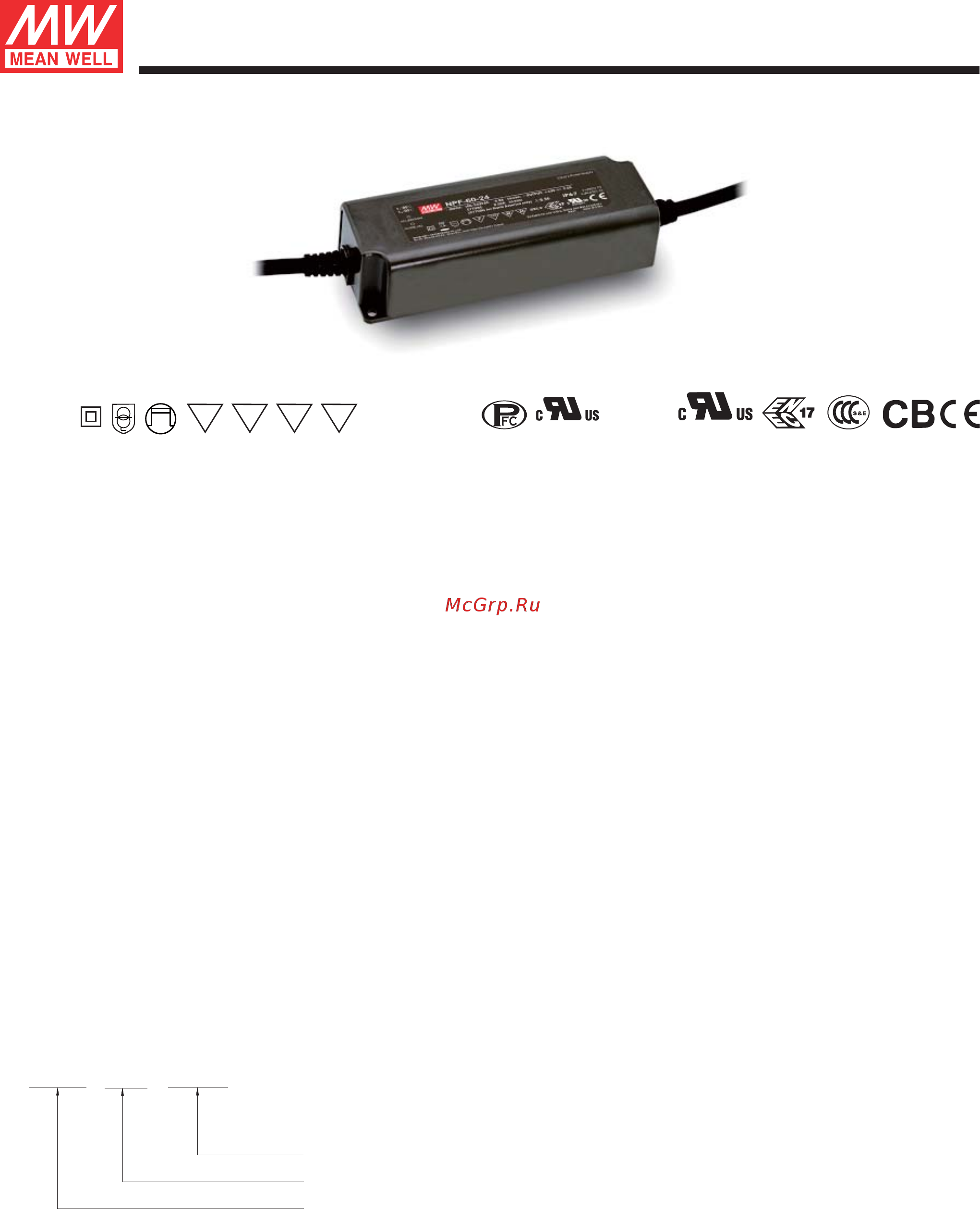 MEAN WELL NPF-60-36 Datasheet онлайн