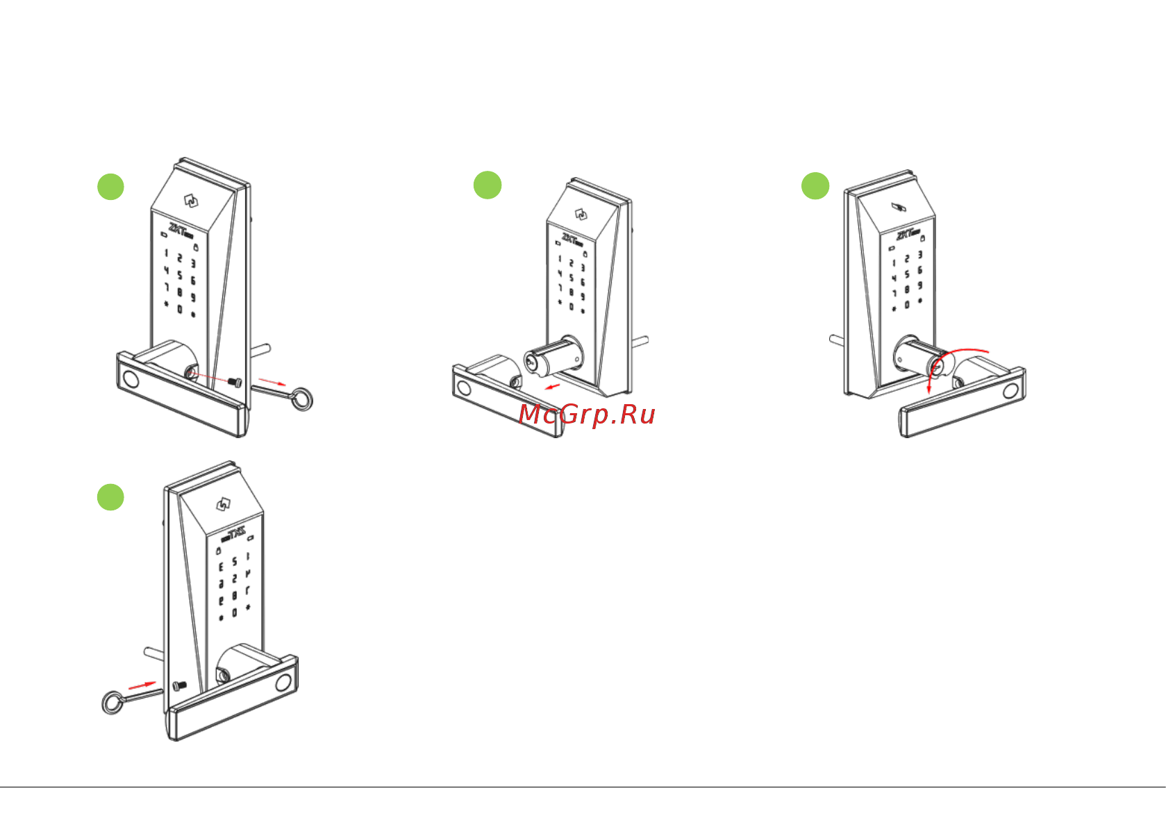 Zkteco AL10B [11/24] How to change handle direction
