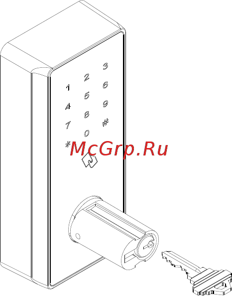 Zkteco DL30DB-MF [11/26] Emergency mechanical key