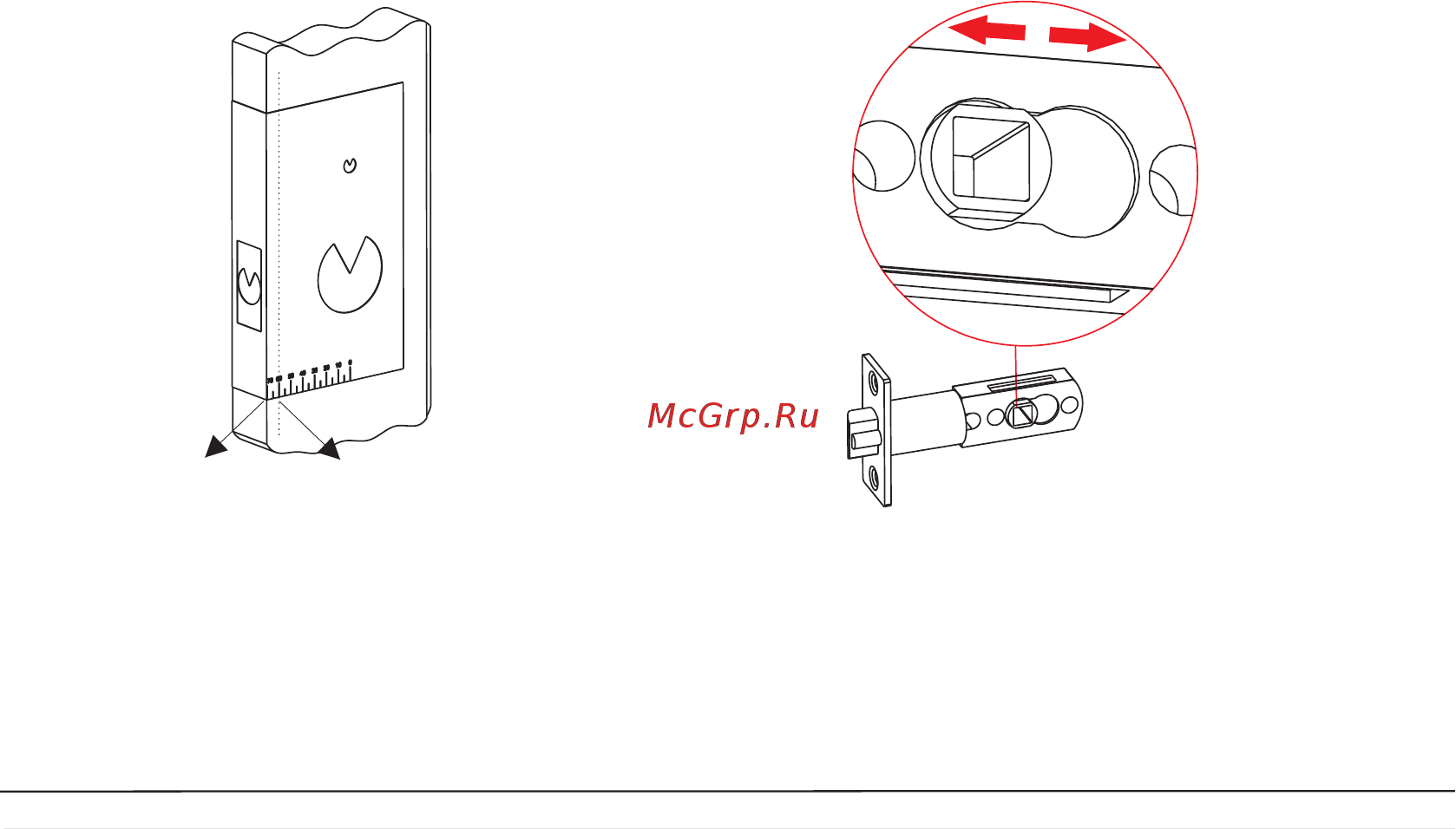 Zkteco ML10B [5/10] Check the required backset 60mm or 70mm