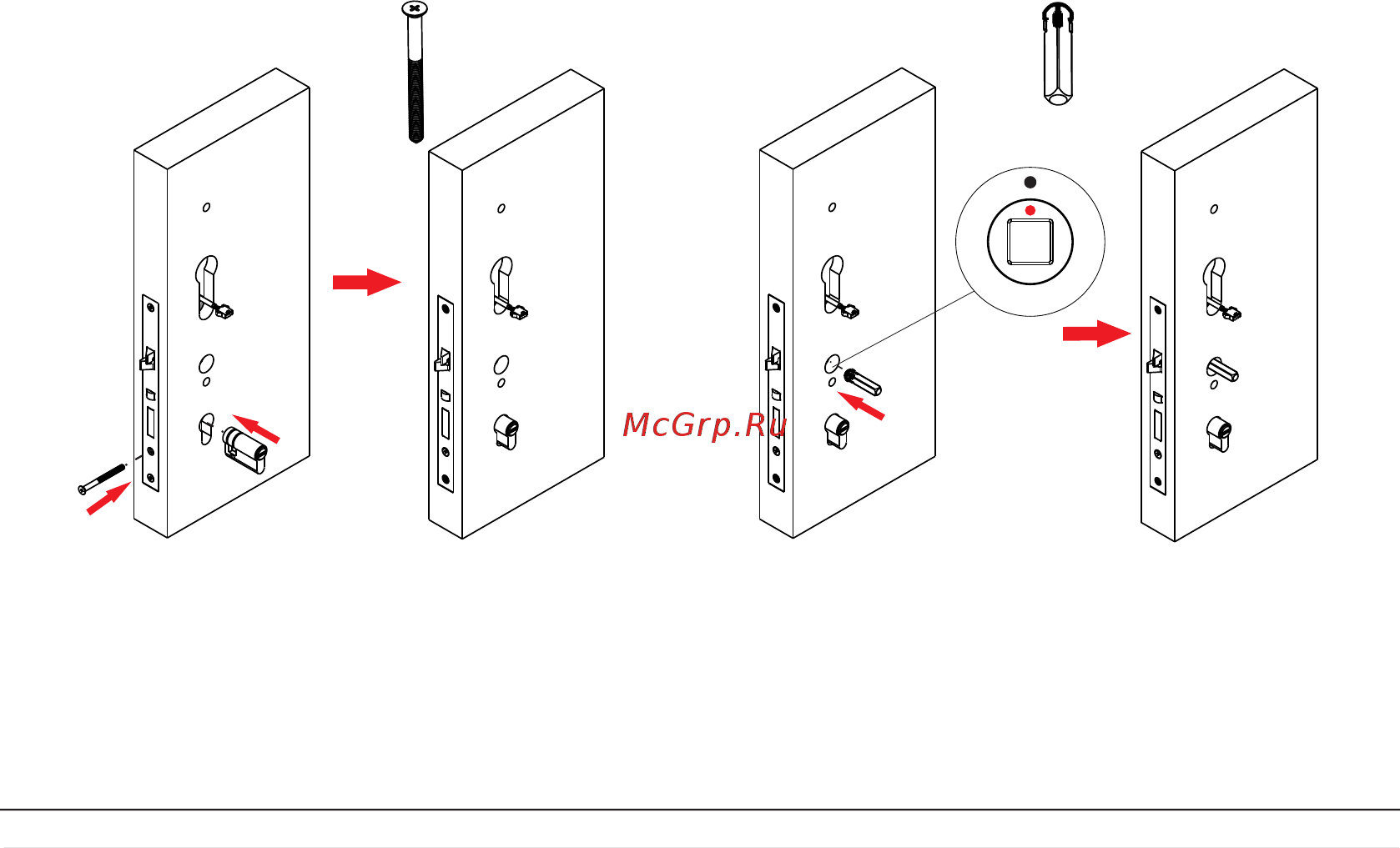 Zkteco TL400B [9/14] Install lock cylinder e