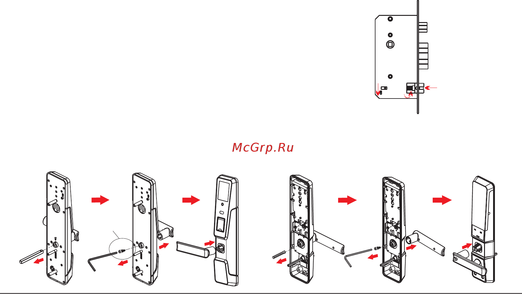 Zkteco ZM100 [9/20] How to change the direction of latch bolt