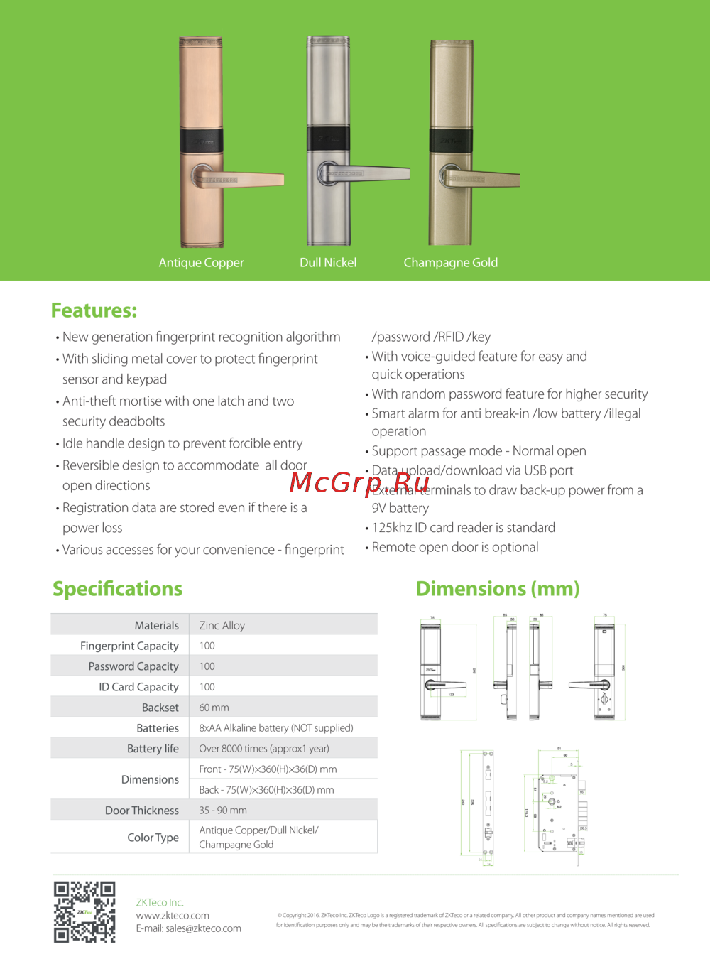 Zkteco TL200