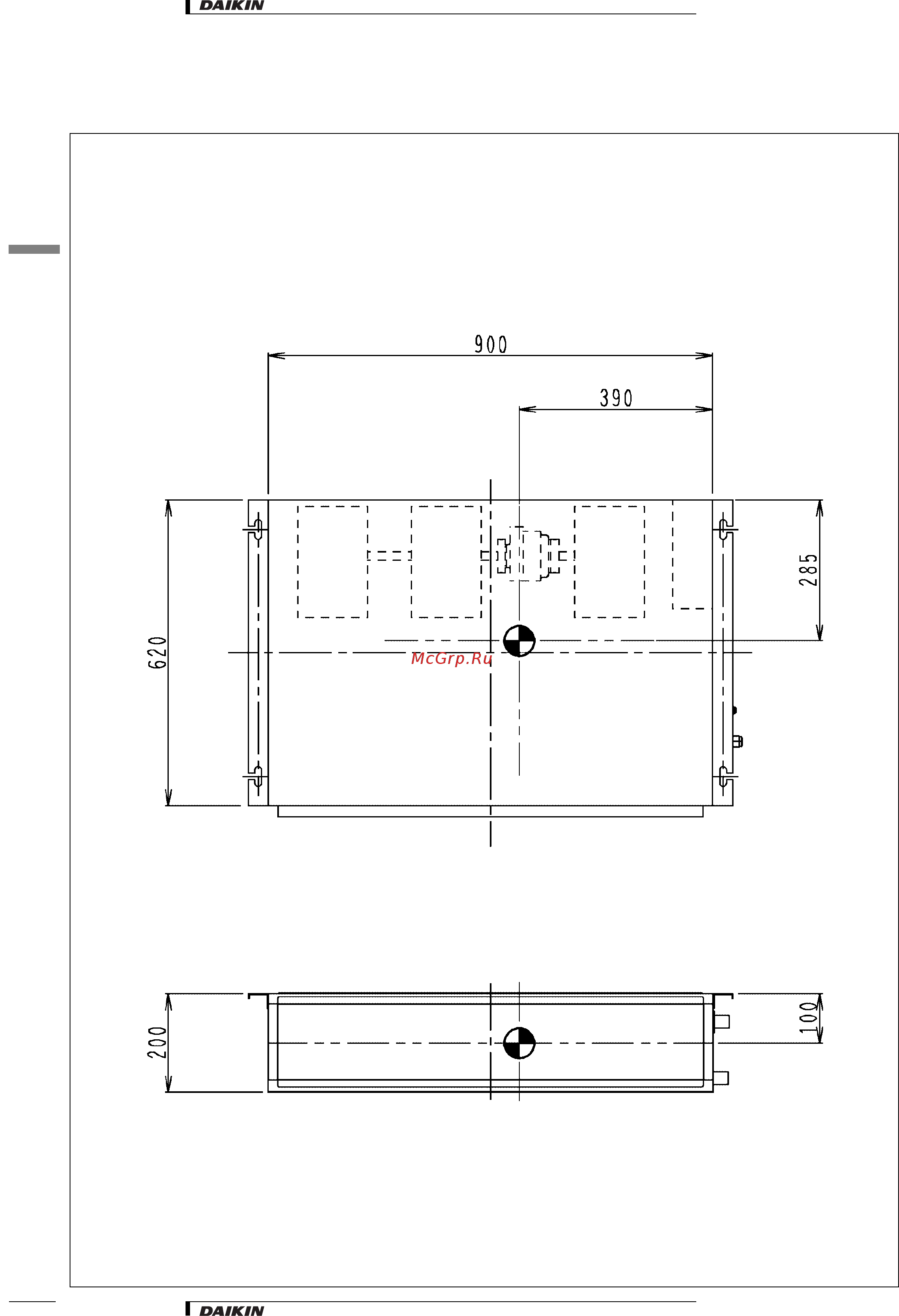 Daikin FXDQ32NVET [13/26] Чертеж в масштабе и центр тяжести
