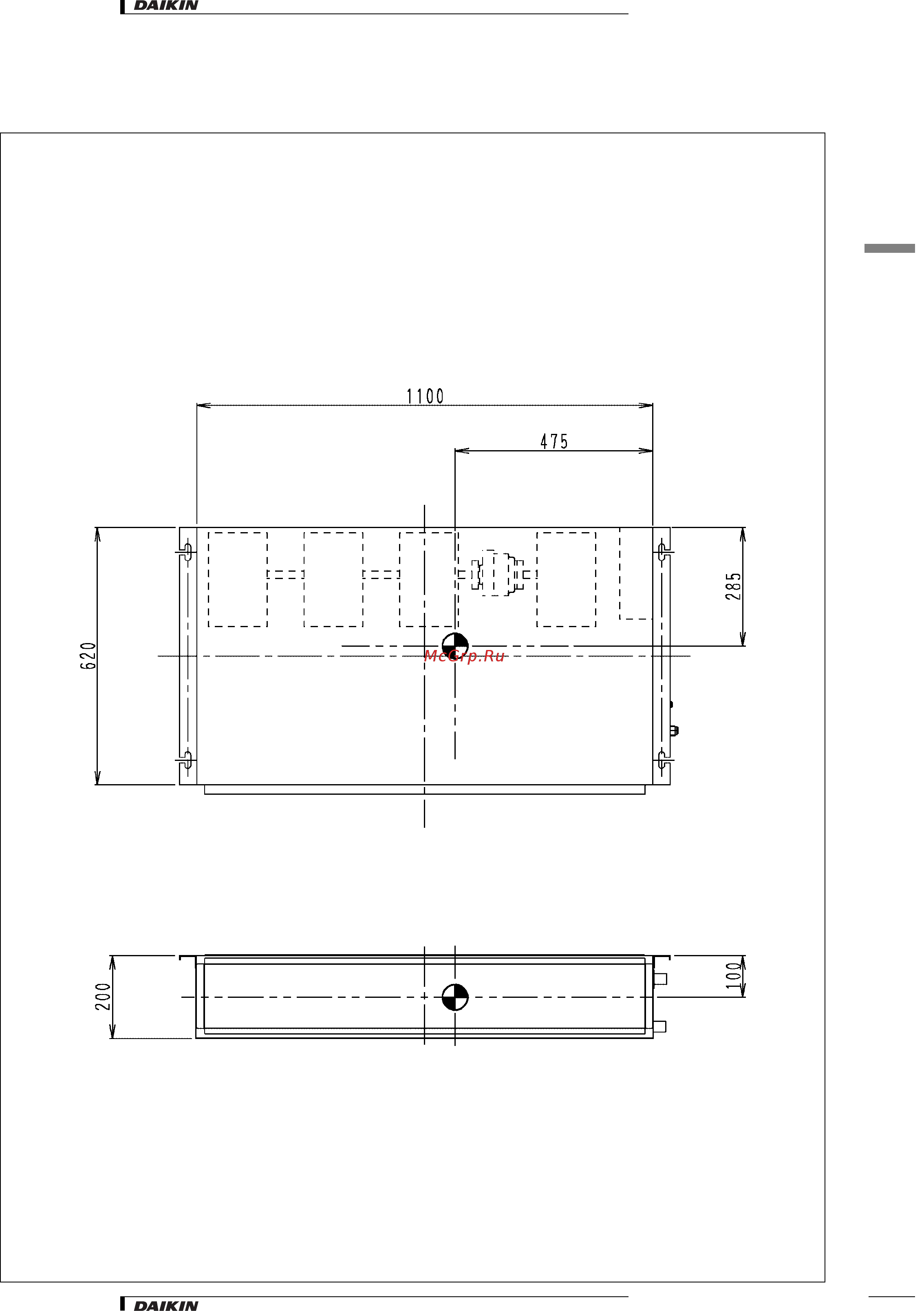 Daikin FXDQ32NVET [14/26] Чертеж в масштабе и центр тяжести