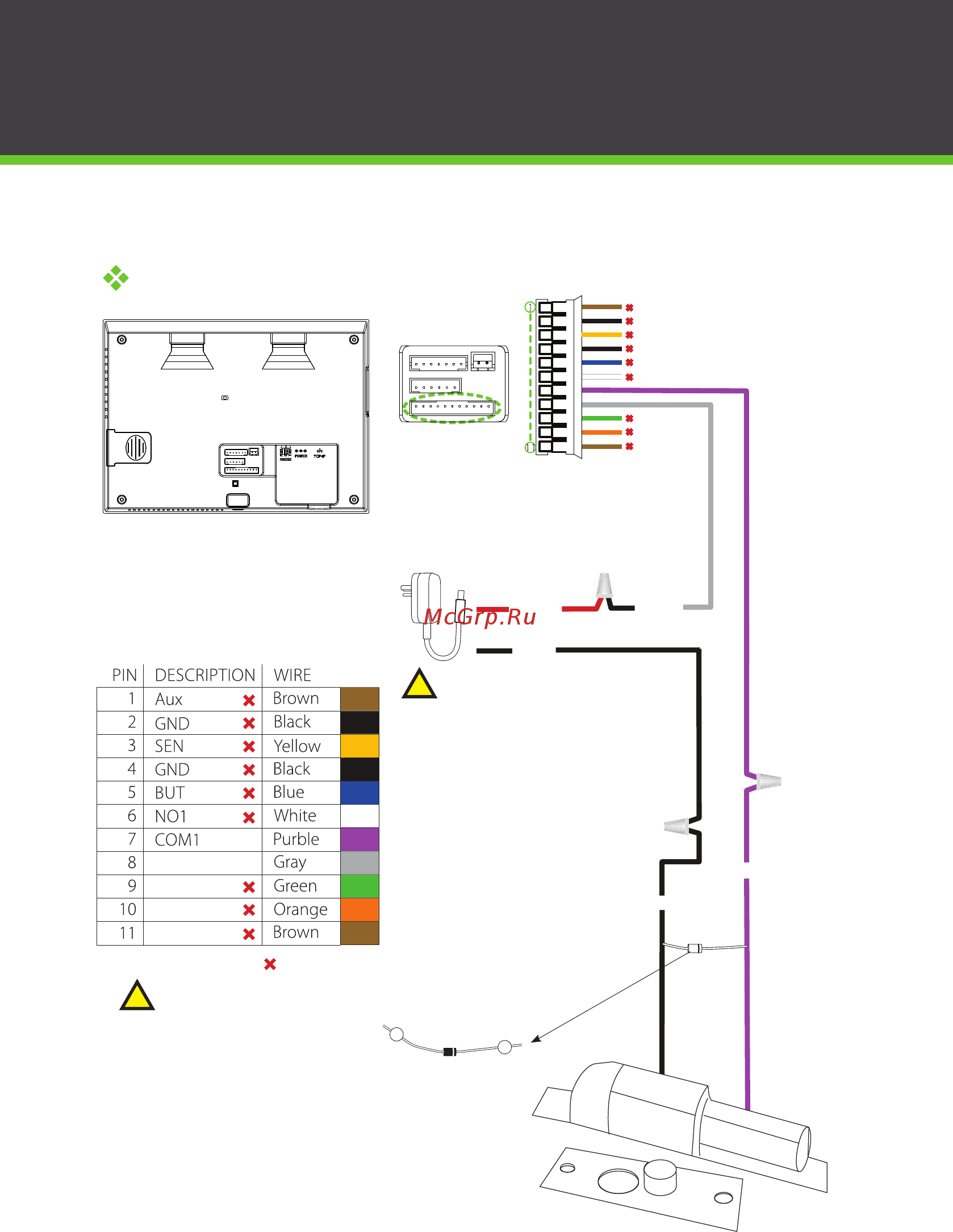 Zkteco IN05 [7/18] The system supports normally opened lock and normally closed lock for example the no lock normally opened