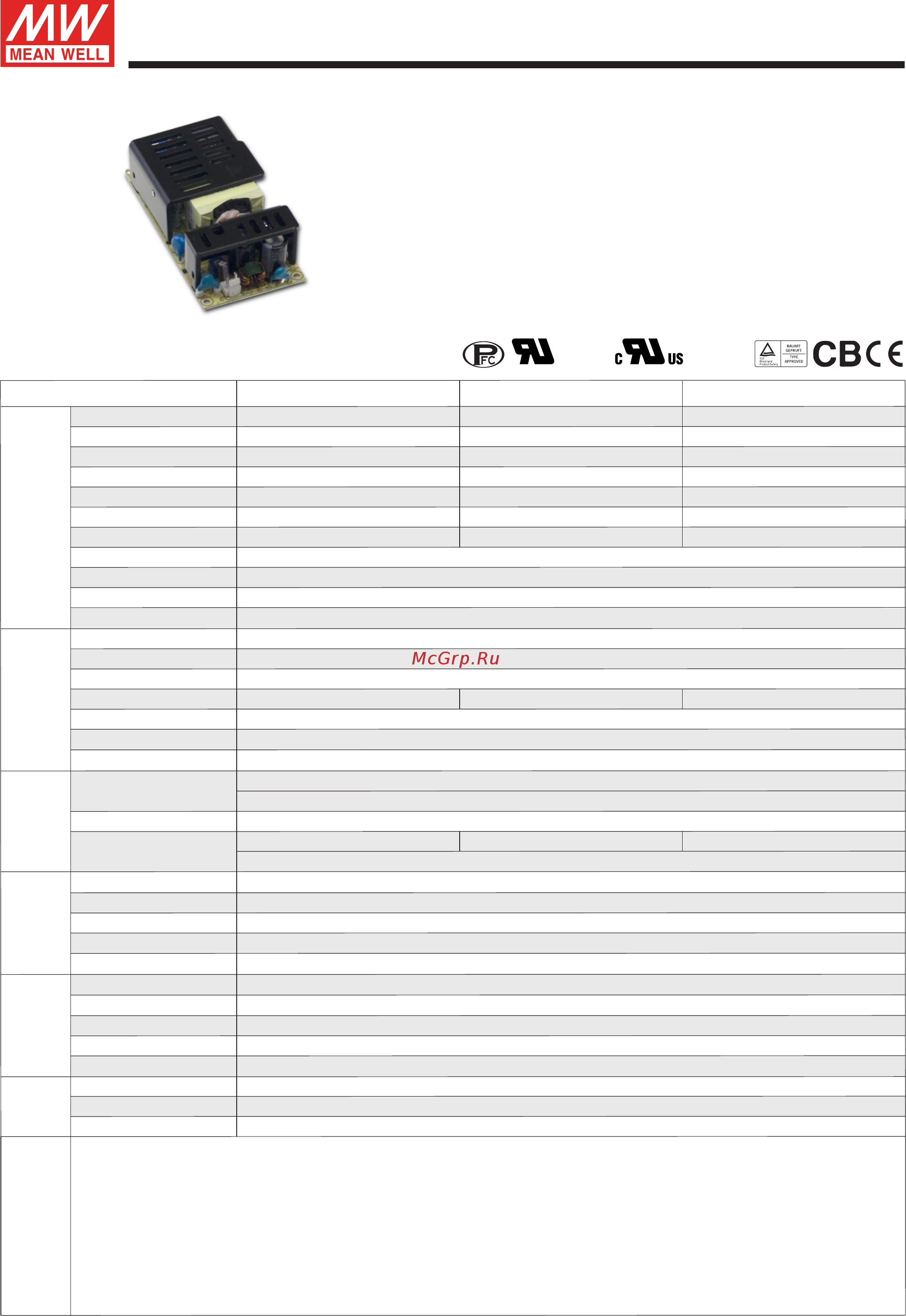 MEAN WELL PLP-45-48 Datasheet онлайн
