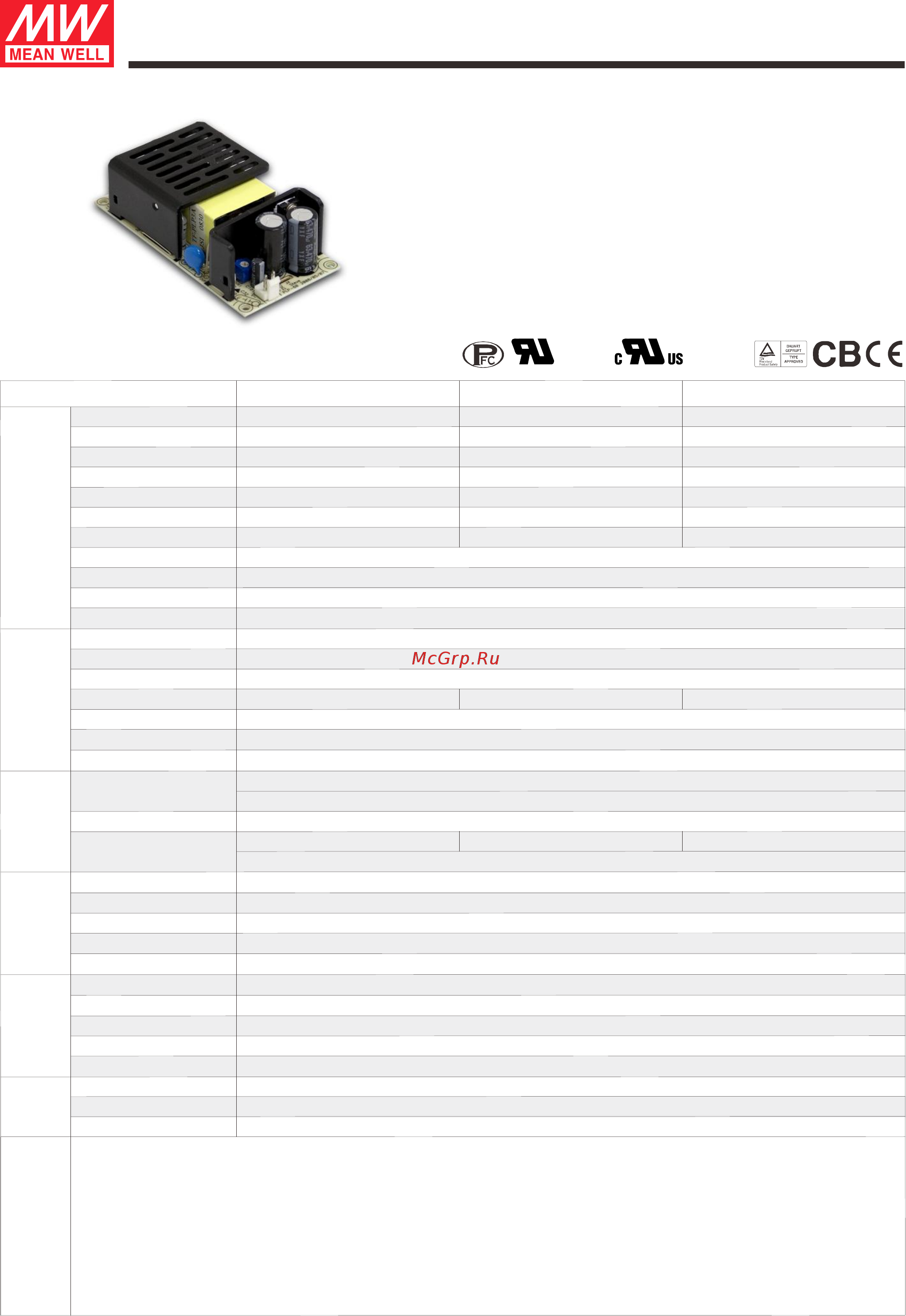 MEAN WELL PLP-60-24 Datasheet онлайн