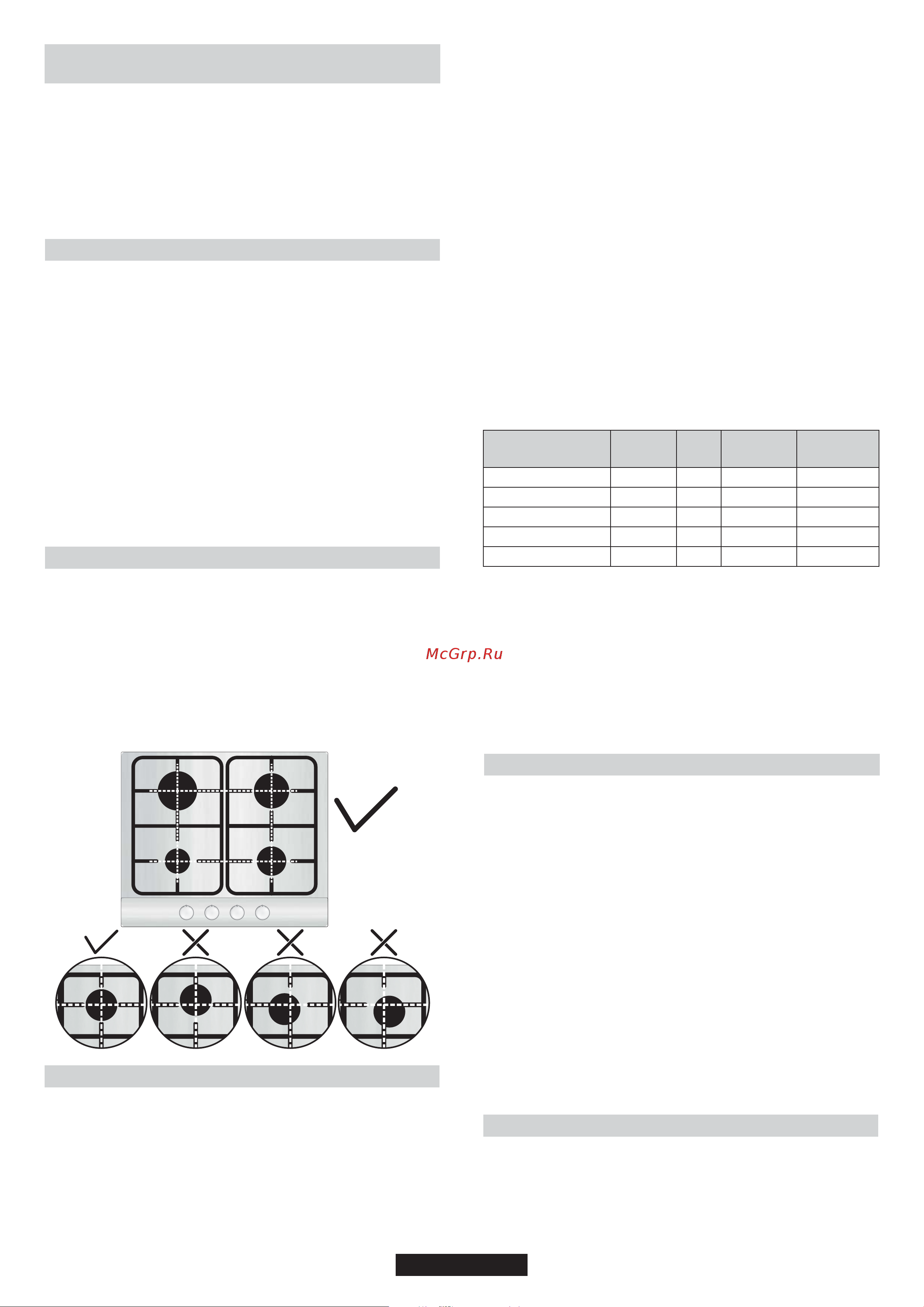 Candy CHW6BR4WGTAV [11/64] Adapter la table a differents types de gaz