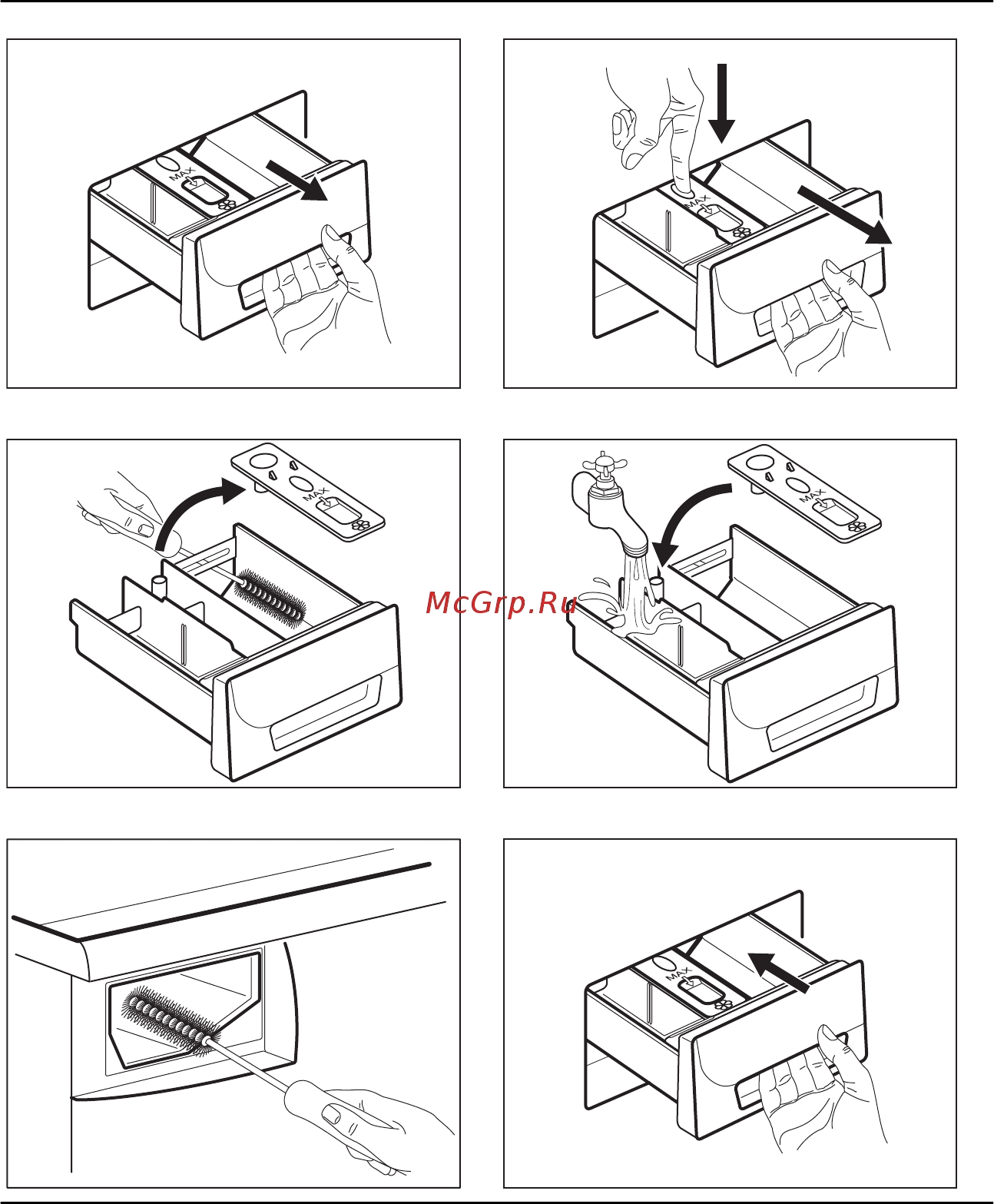 Electrolux EWF 1064 EDU [38/68] Очистка дозатора моющего средства