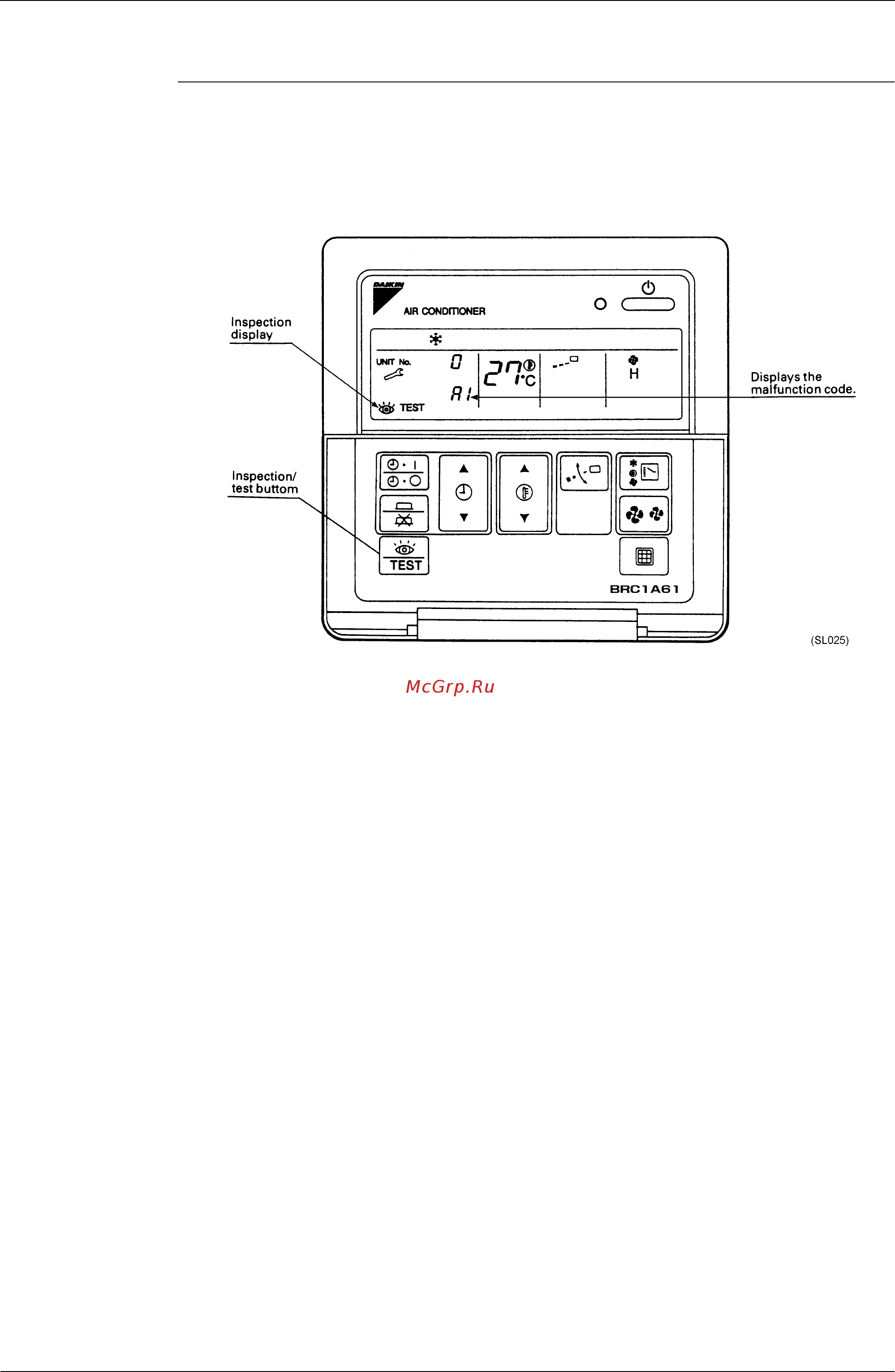 Daikin BEVQ125MVE [181/352] Self diagnosis by wired remote controller