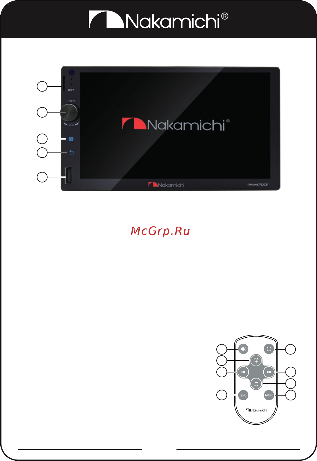 Nakamichi NAM1700r [3/12] Внешний вид и управление
