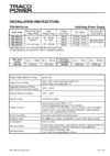 TRACO POWER TXH600-148 Инструкция по установке