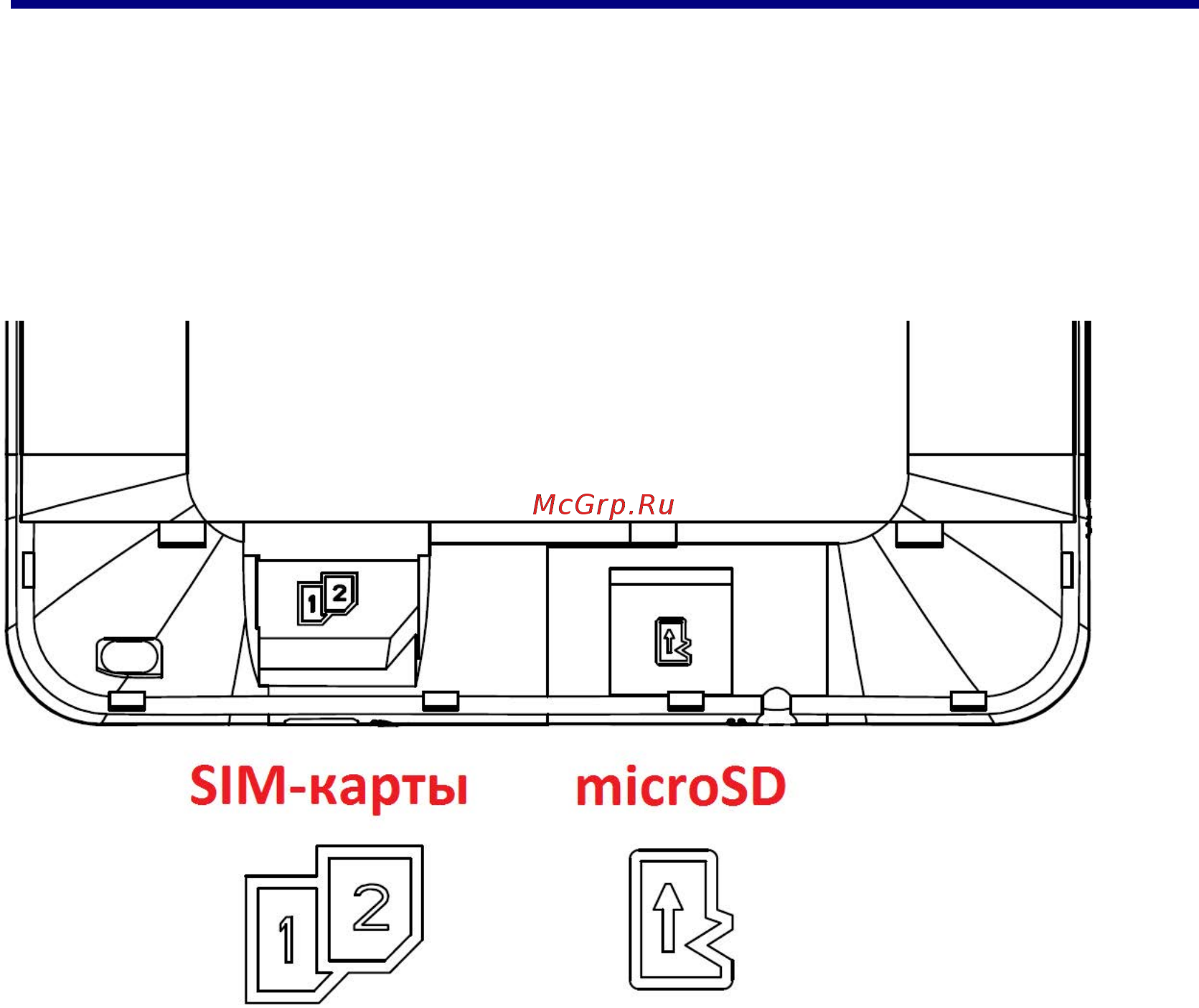 Finepower E1 [9/14] Установка sim карт и карты памяти microsd