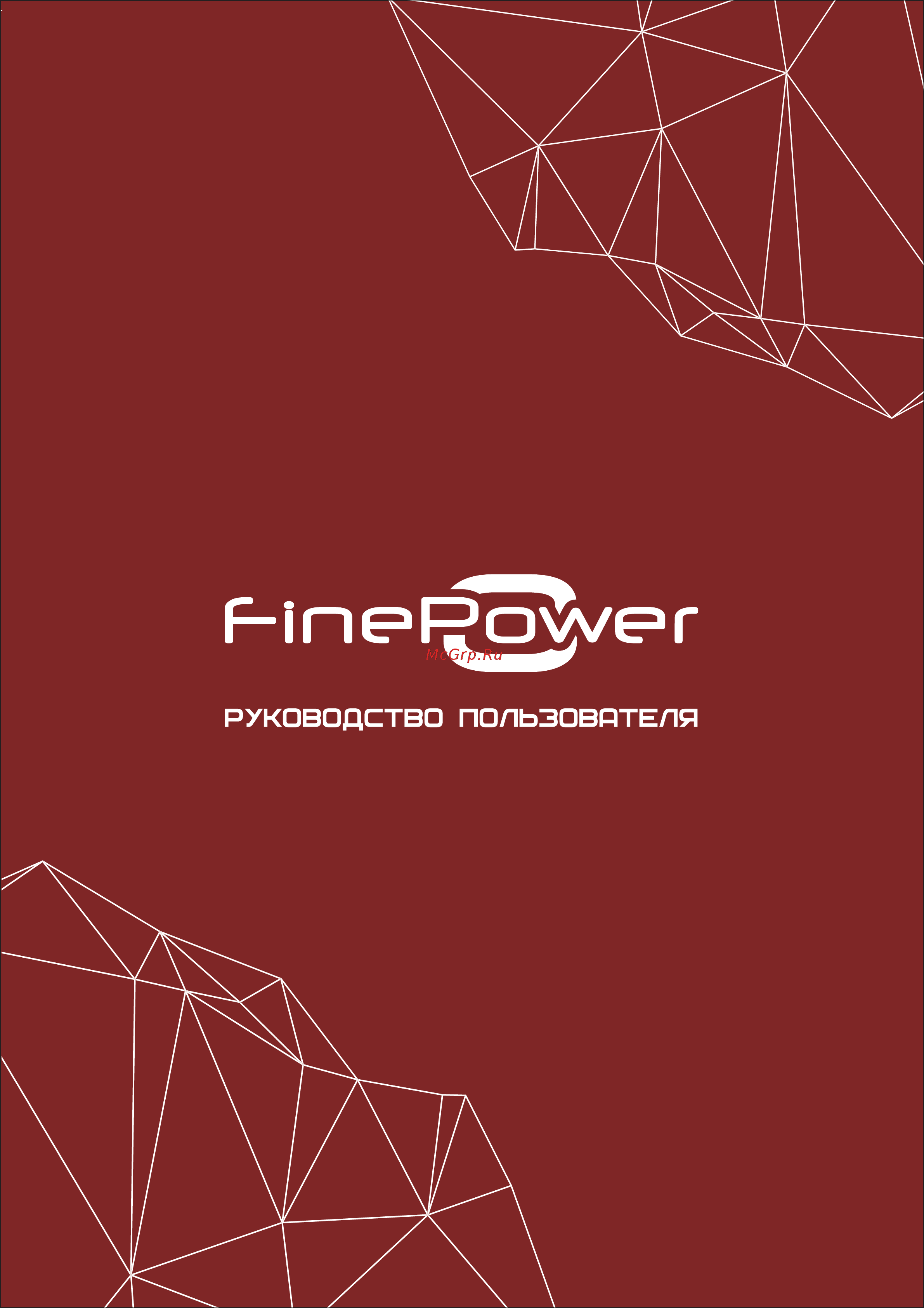 Finepower RH800 Руководство пользователя онлайн