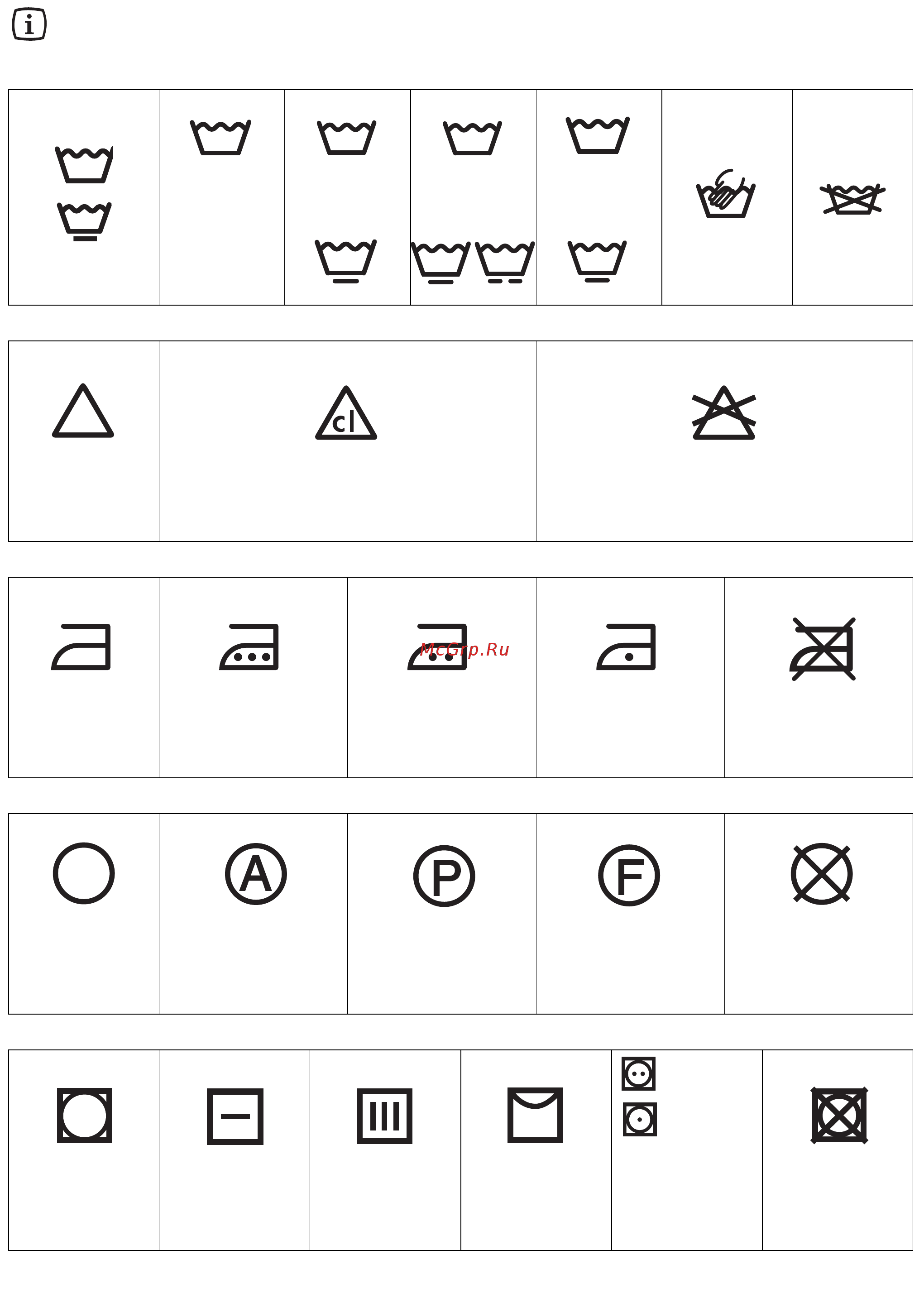 Electrolux EWF 1427 [14/96] Cd international wash code symbols