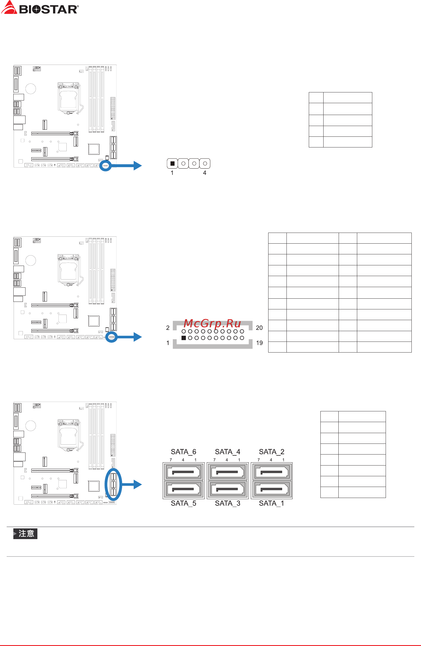 Biostar B560GTQ Версия 5.0 [158/183] Sata_1 sata_2 sata_3 sata_4 sata_5 sata_6 serial ata接頭