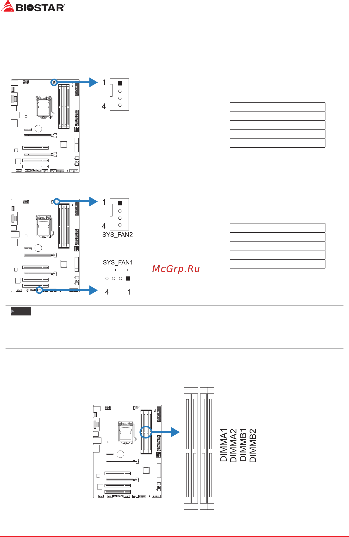 Biostar B150GT5 Версия 5.x [10/79] Connect cooling fans