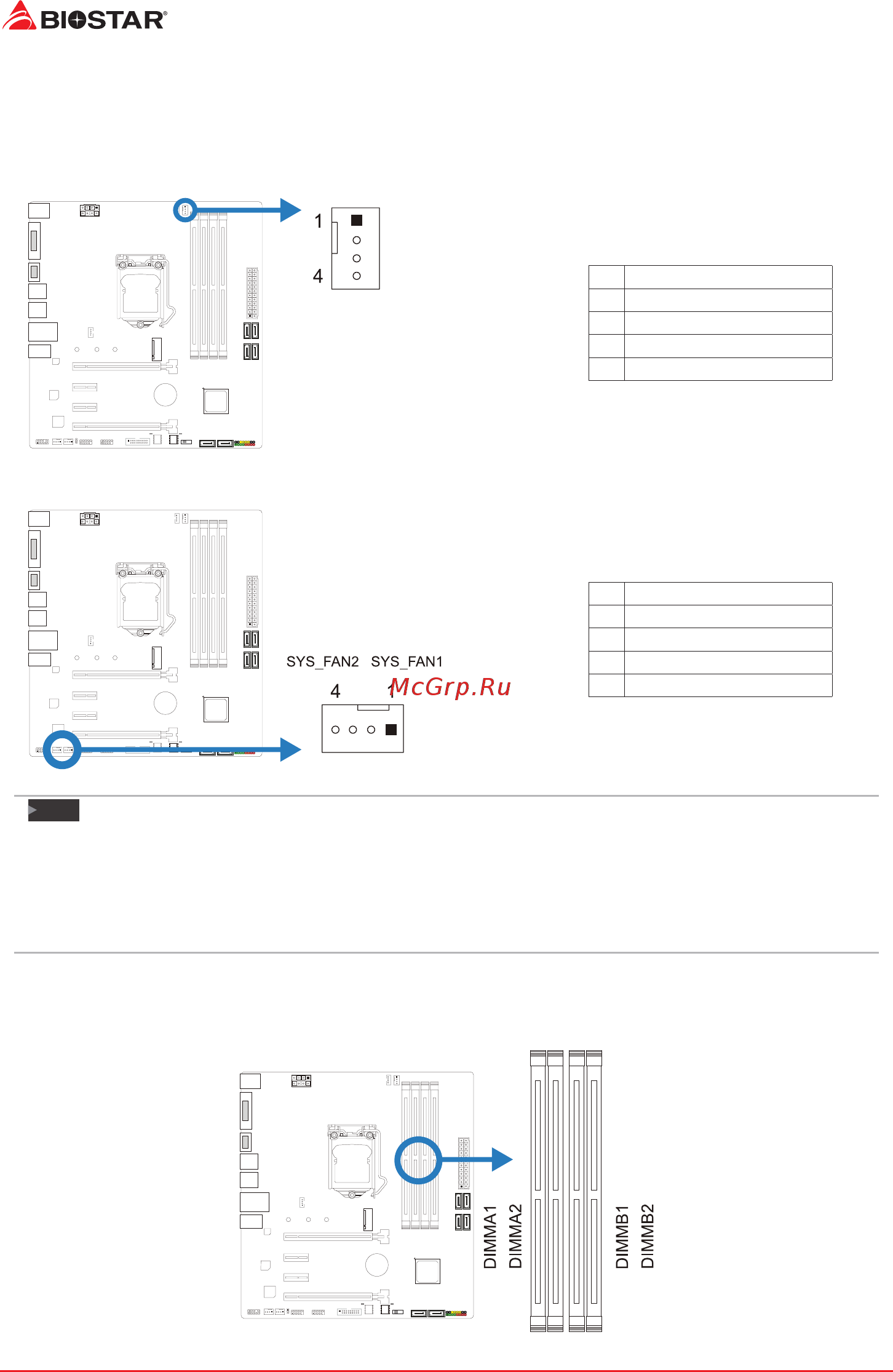 Biostar B150ET3 Версия 6.x [10/71] Connect cooling fans