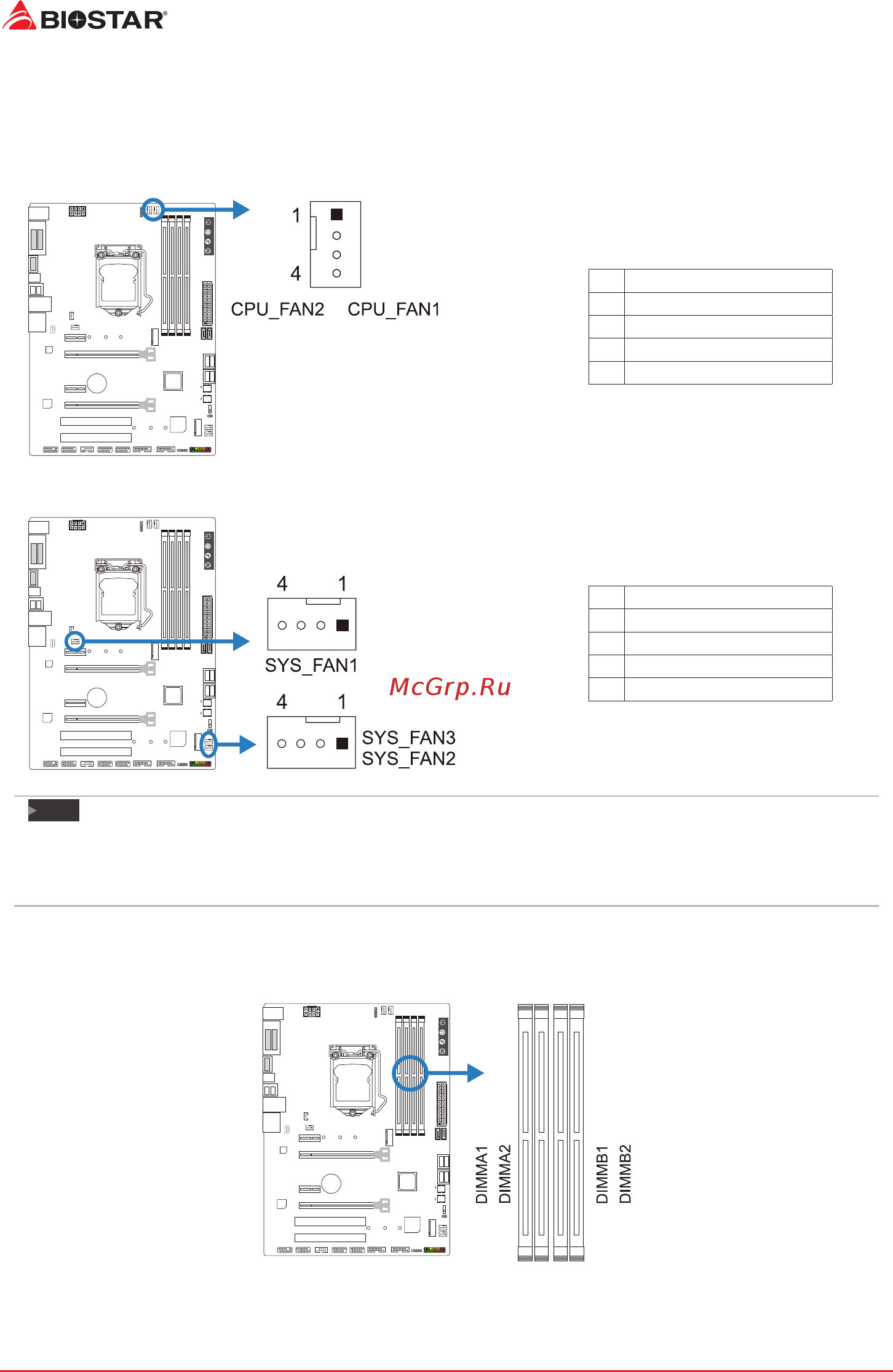 Biostar B250GT5 Версия 5.x [10/80] Connect cooling fans