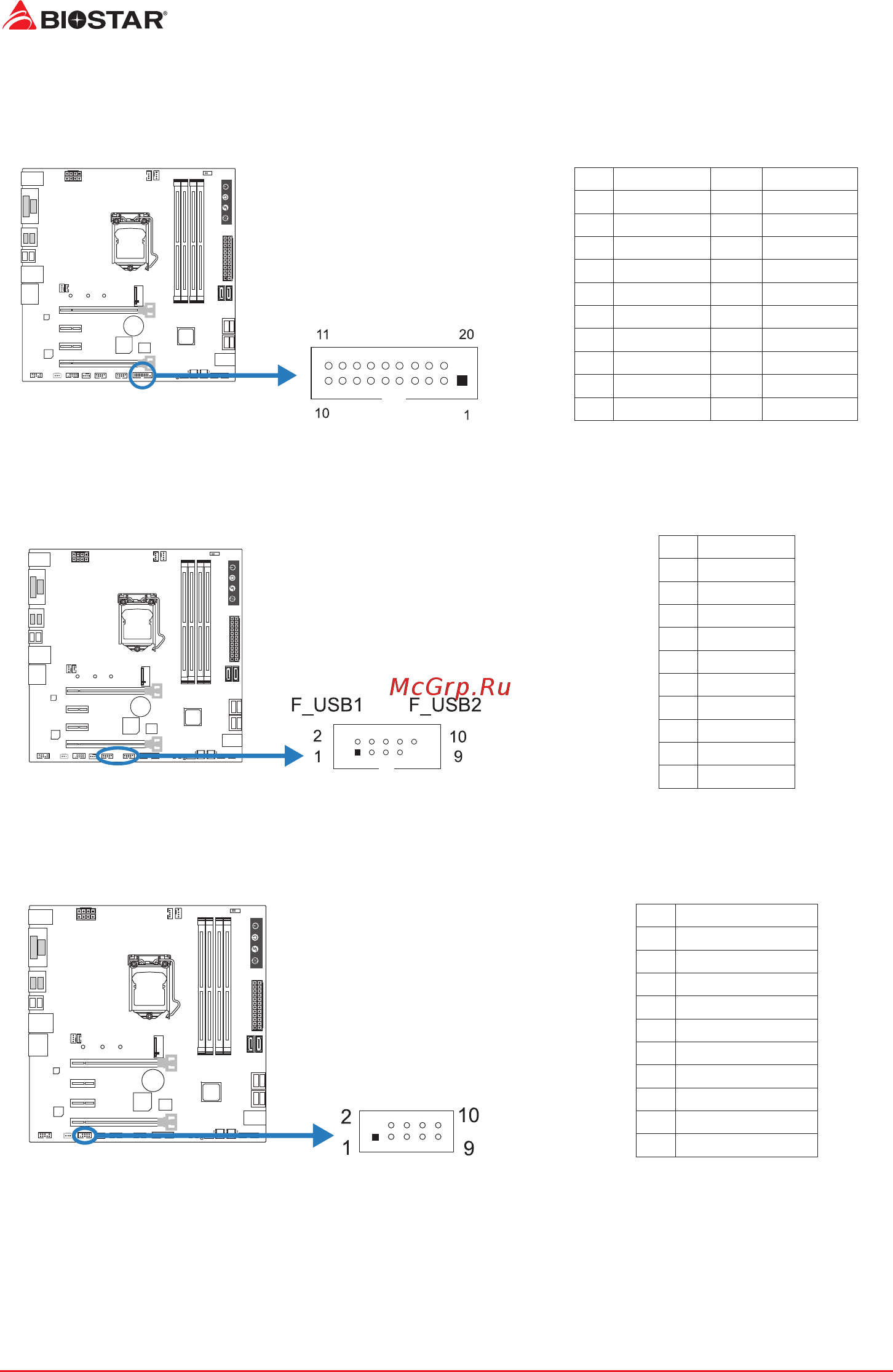 Biostar Z270GT4 Версия 5.x [16/80] F_usb1 2 header for usb 2 ports at front panel