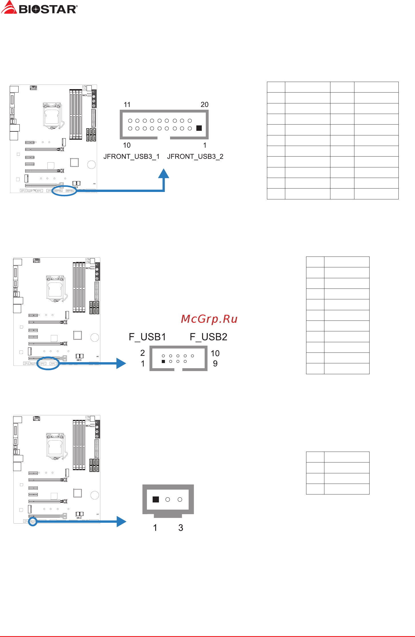Biostar Z370GT6 Версия 5.x [18/136] F_usb1 2 header for usb 2 ports at front panel