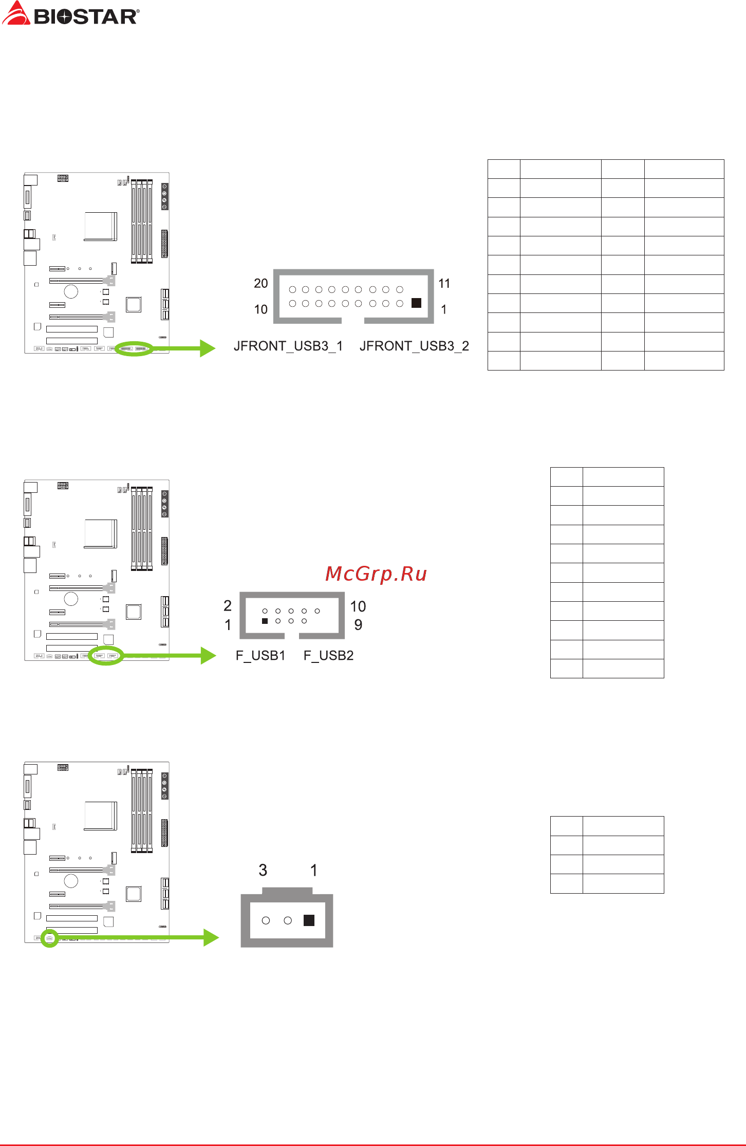 Biostar X370GT5 Версия 5.x [16/72] F_usb1 2 header for usb 2 ports at front panel