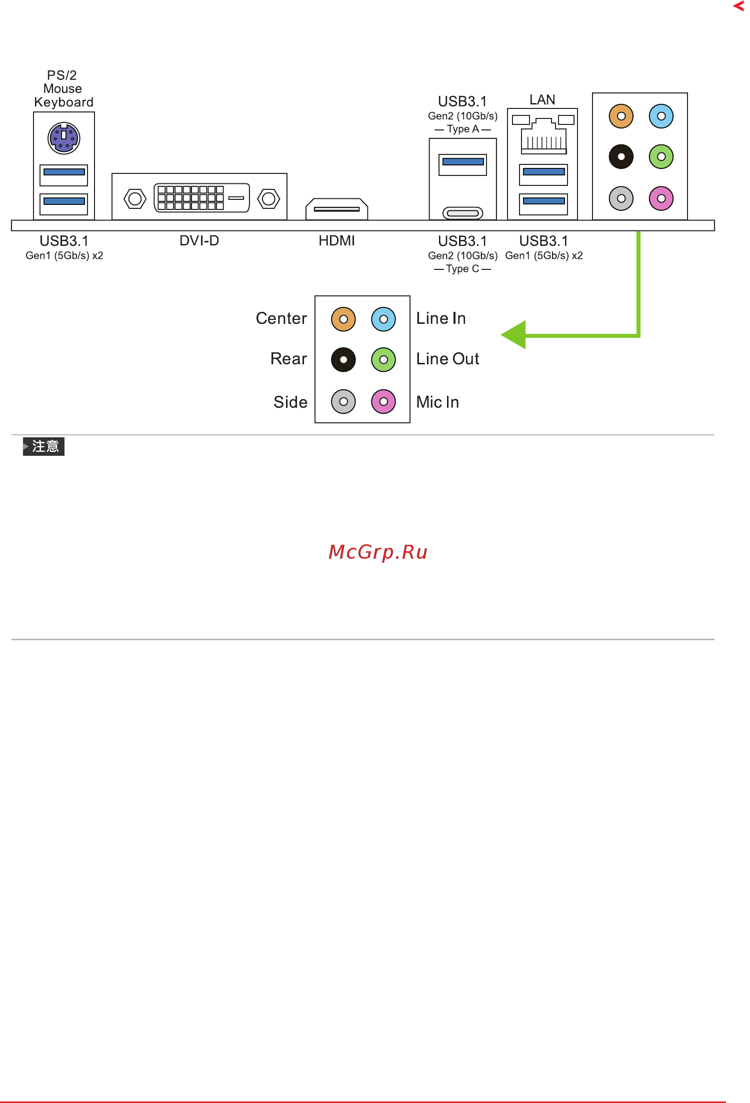 Biostar X370GT5 Версия 5.x [43/72] 4 后置面板接口