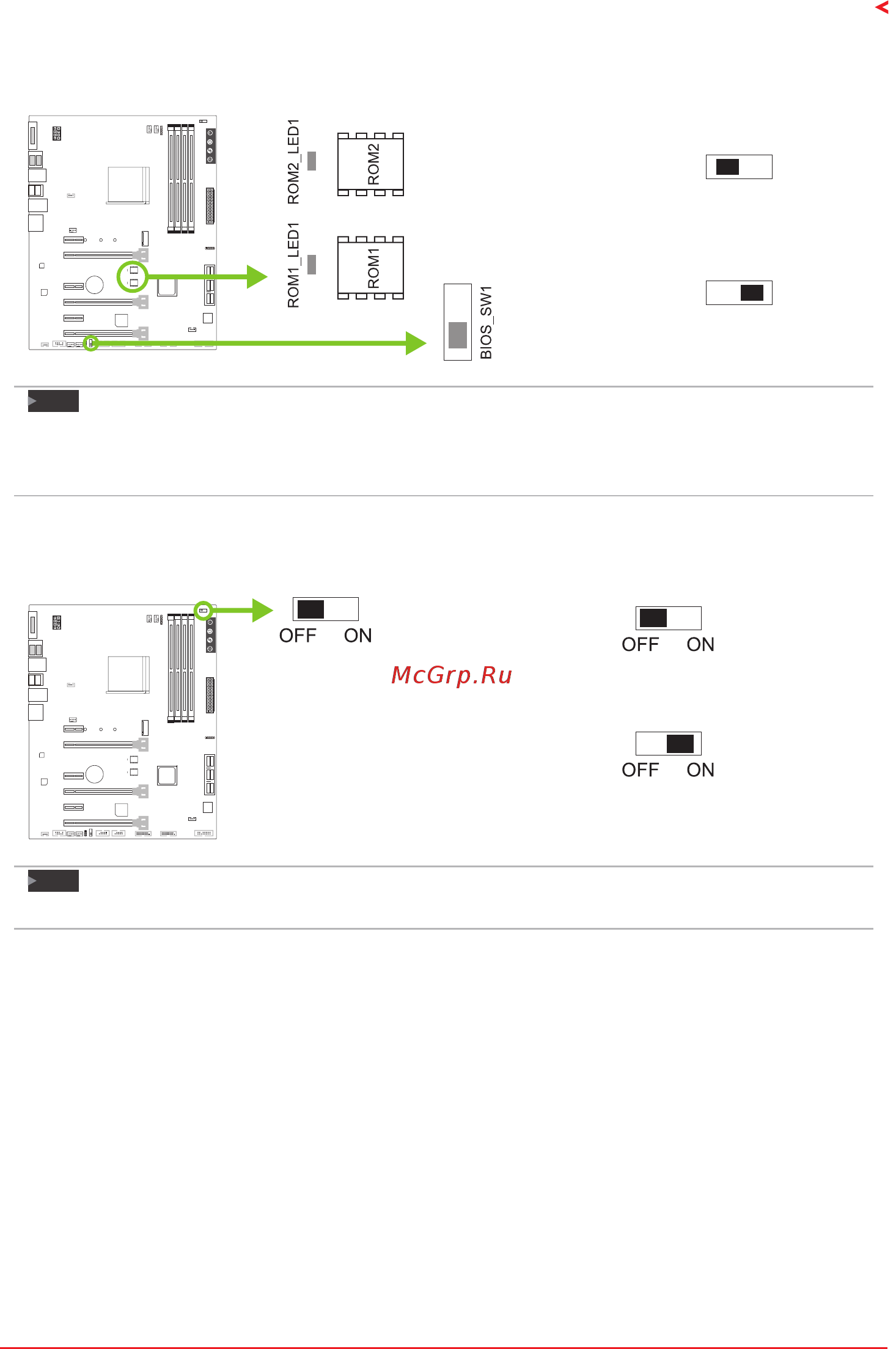Biostar X370GT7 Версия 5.x [15/83] The dual bios switch allows you to choose one of the bios roms rom1 rom2 for boot up