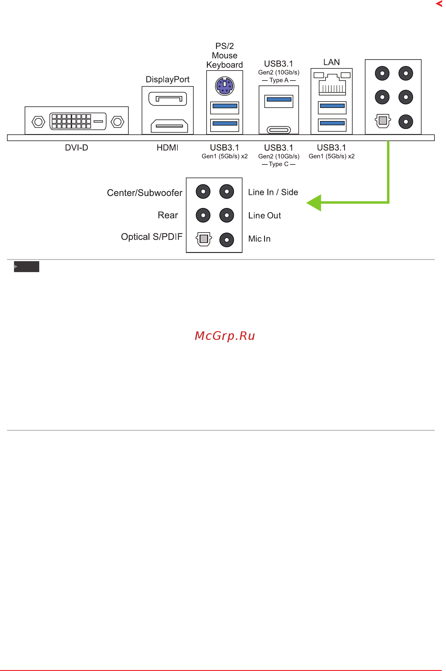 Biostar X370GT7 Версия 5.x [5/83] Rear panel connectors