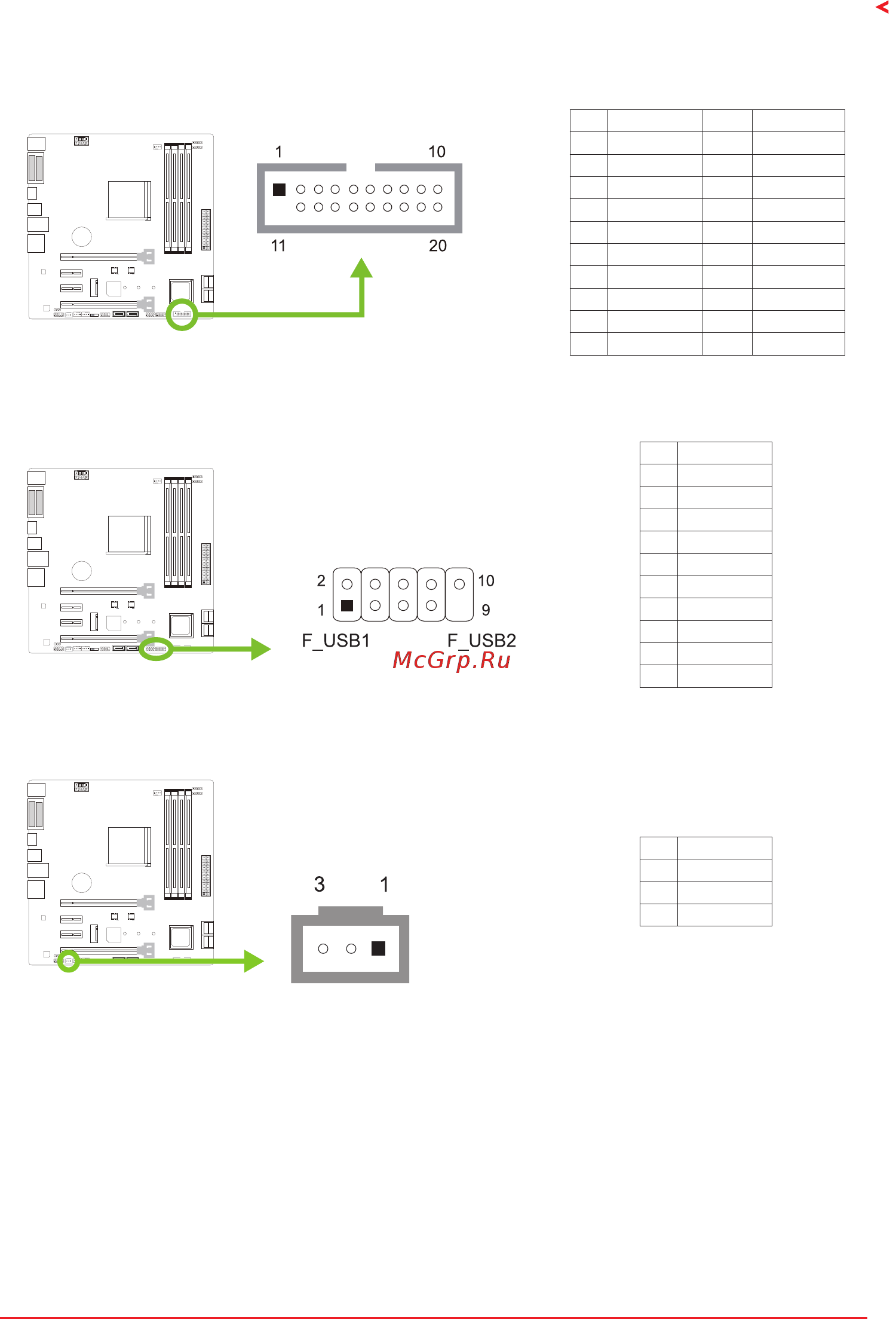 Biostar B450GT3 Версия 6.x [61/84] F_usb1 2 前置面板usb 2 0接头