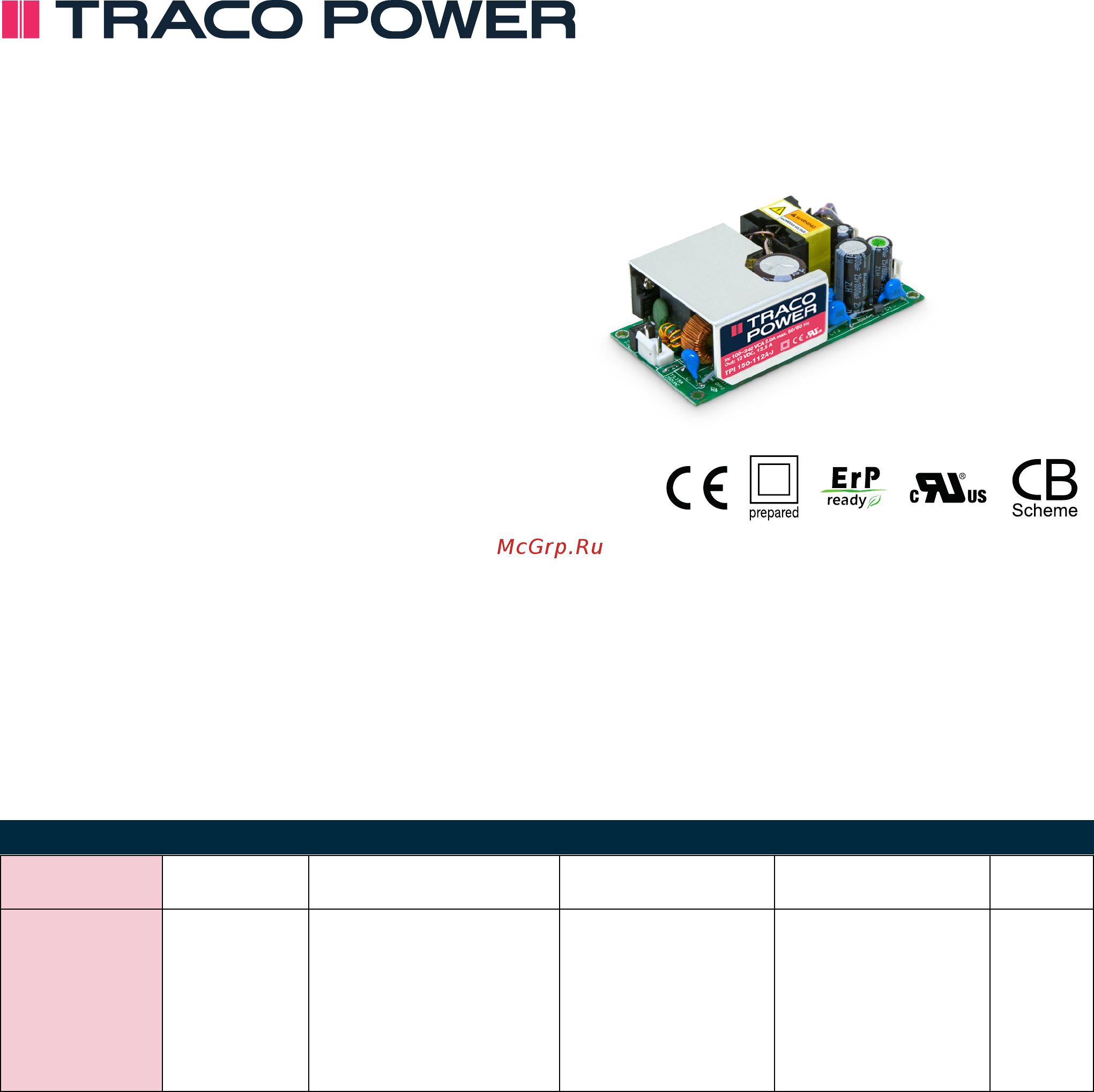 TRACO POWER TPI150-148A-J Datasheet онлайн