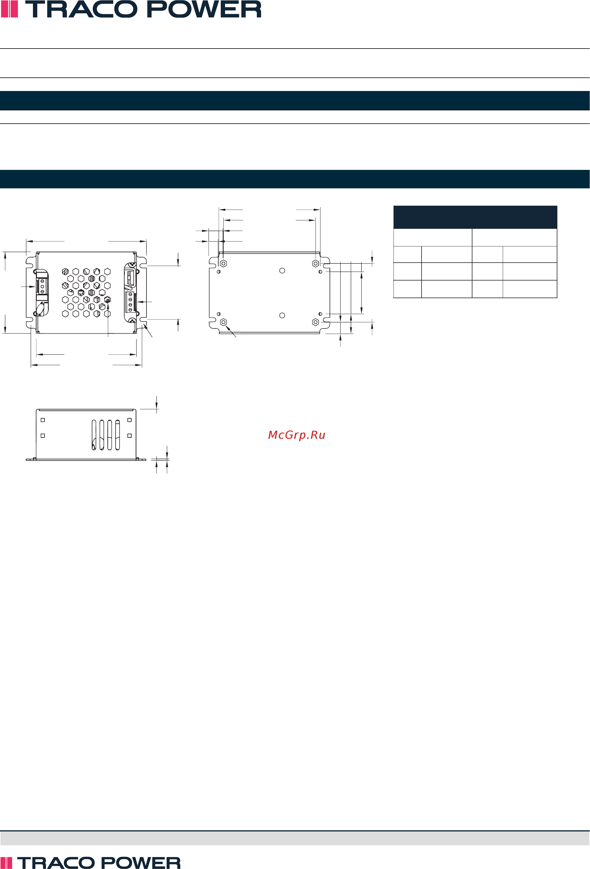 TRACO POWER TPP 100-136 [4/4] Copyright 2019 traco electronic ag speciﬁcations can be changed without notice