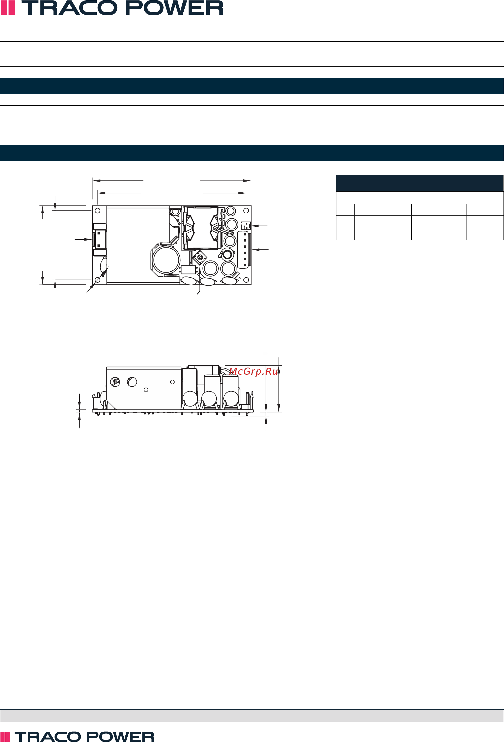 TRACO POWER TPP 150-128A-J [4/4] Terminal rated for 7 a max at higher current connection has to be split