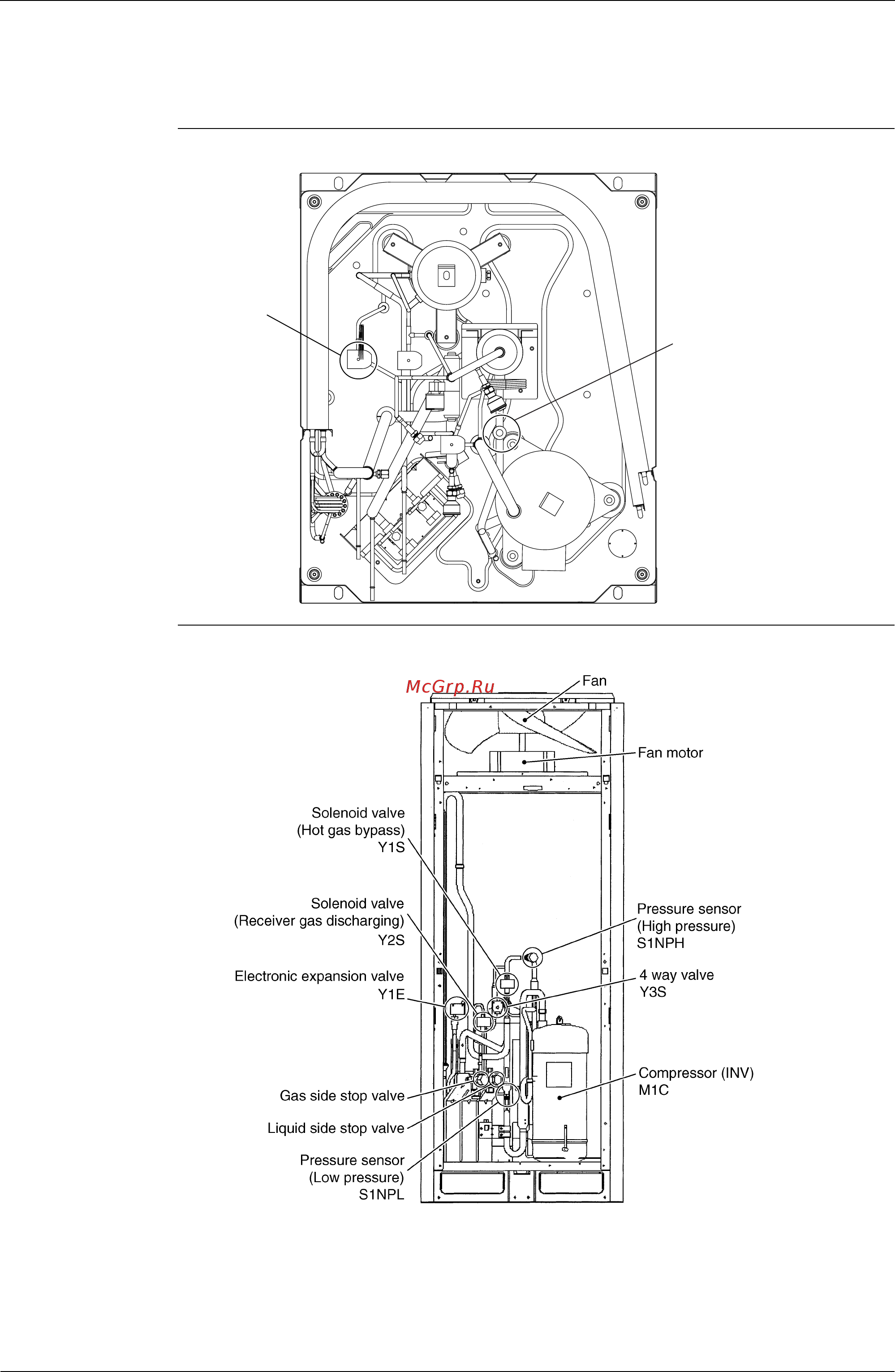 Daikin RXY42MTL [81/346] Functional parts layout