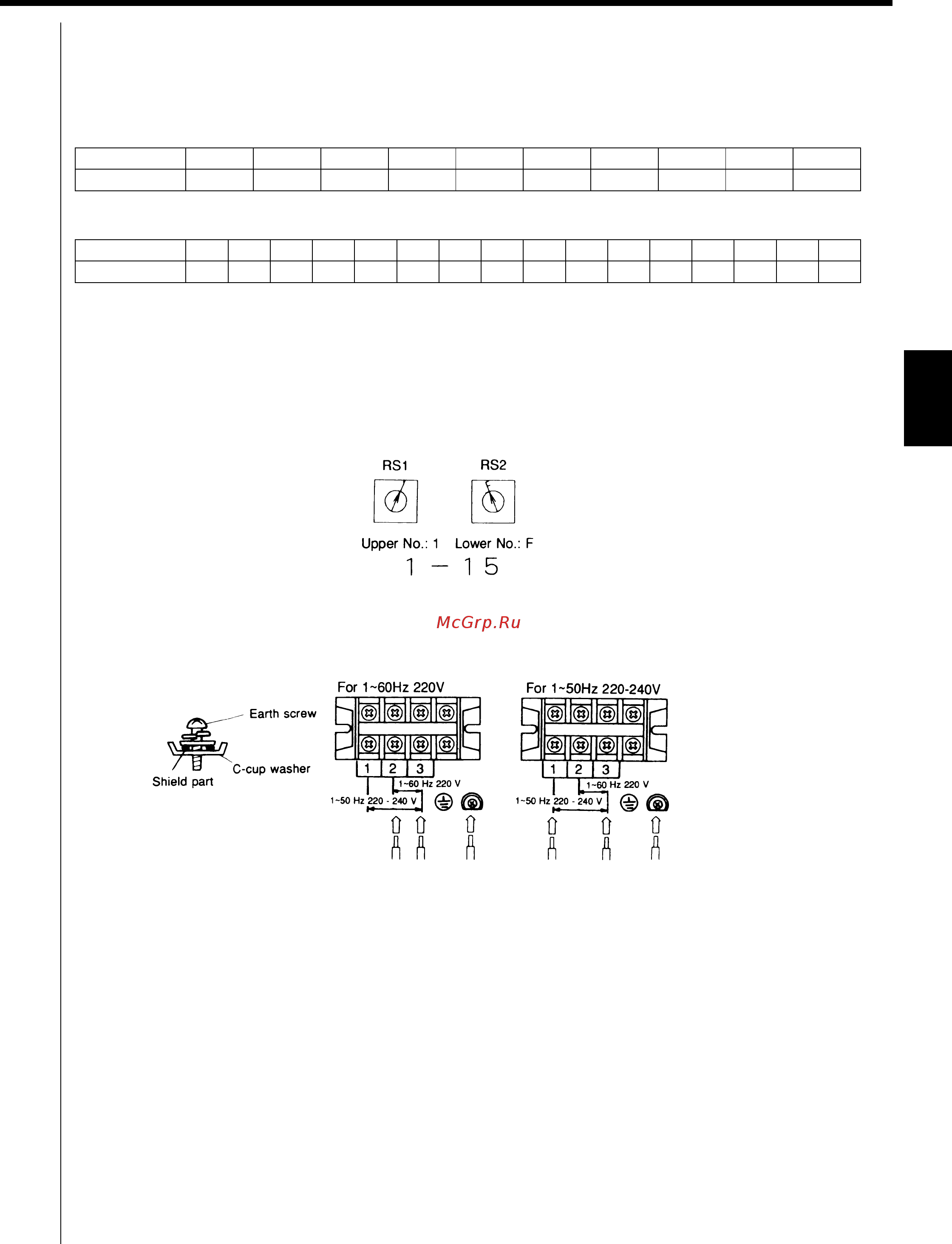 Daikin RXYQ36MAY1 [115/405] Hz 220 240v source and a